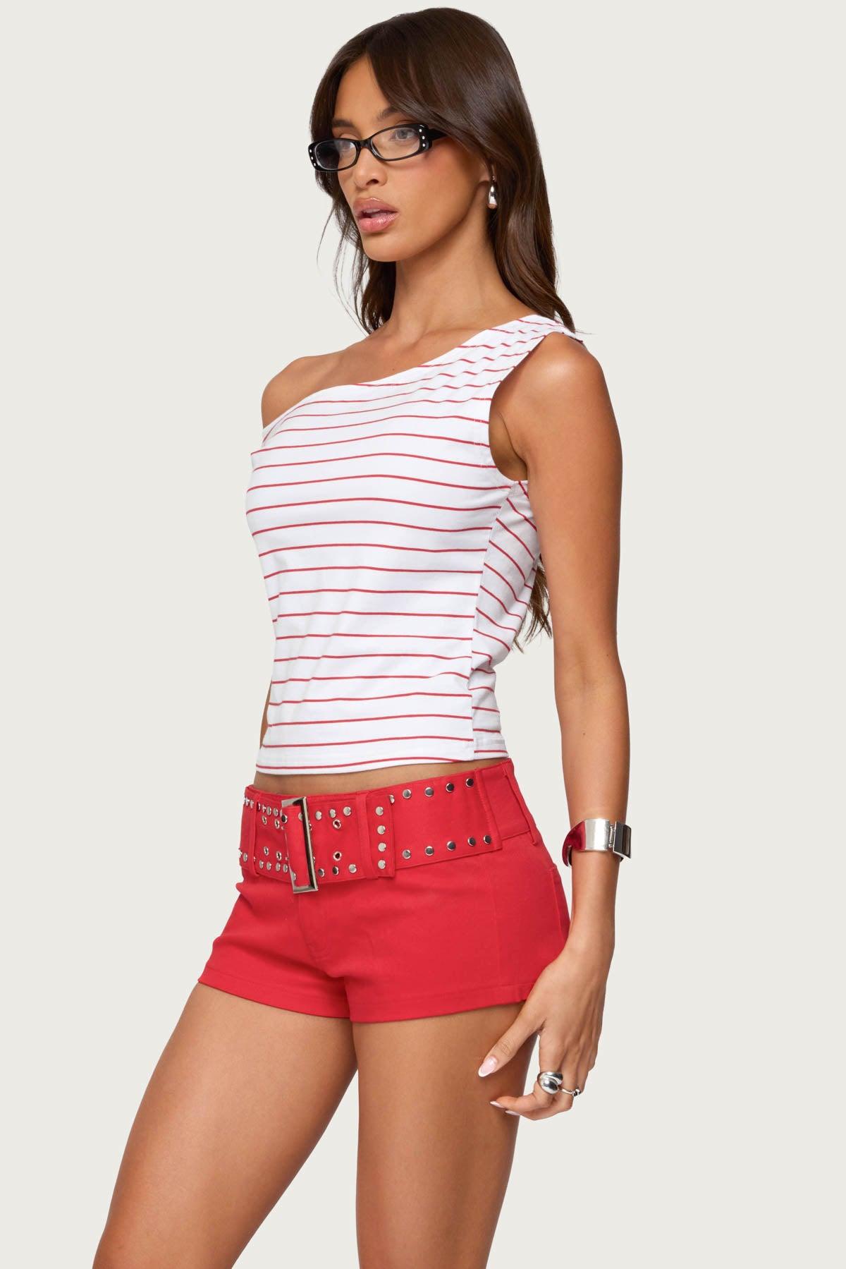 Keryn Striped Asymmetric Top Product Image