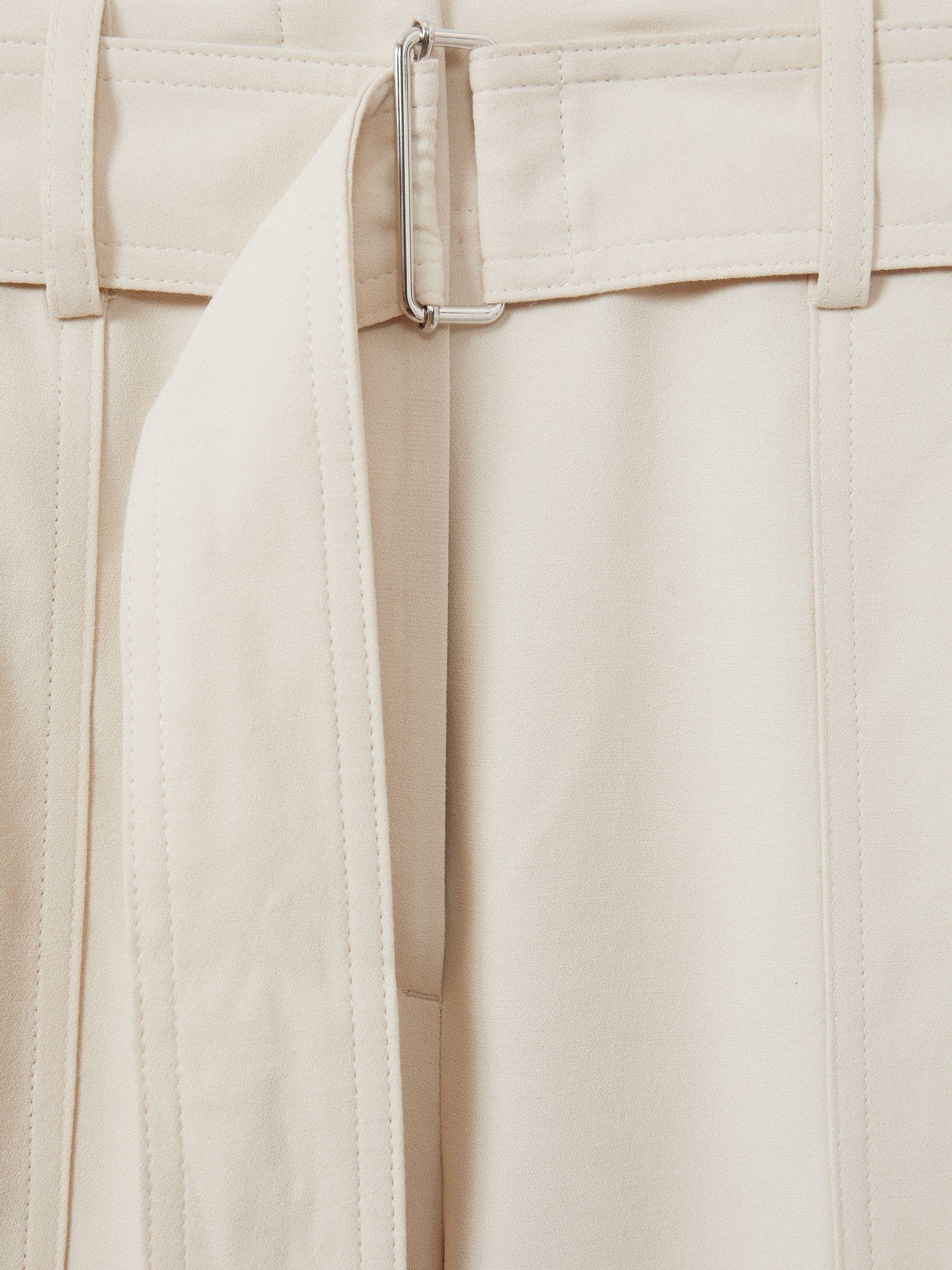 Atelier Wide-Leg Crepe Trousers with Wool in Ivory Product Image