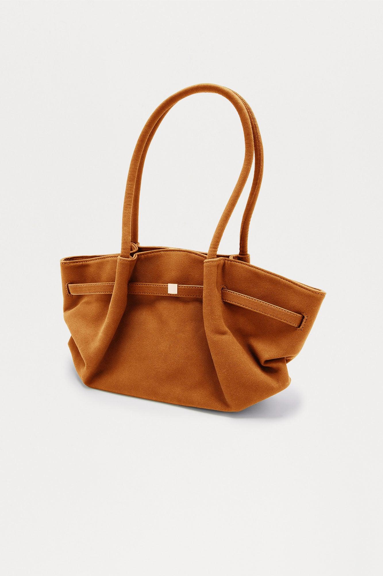 Carlington Faux Suede Shoulder Bag - Brown Female Product Image