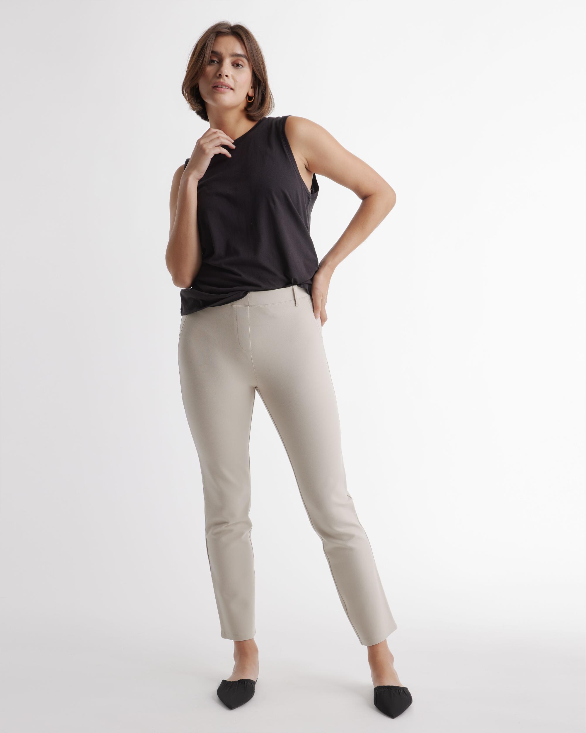 Quince | Women's Ultra-Stretch Ponte Straight Leg Pants Rayon Product Image
