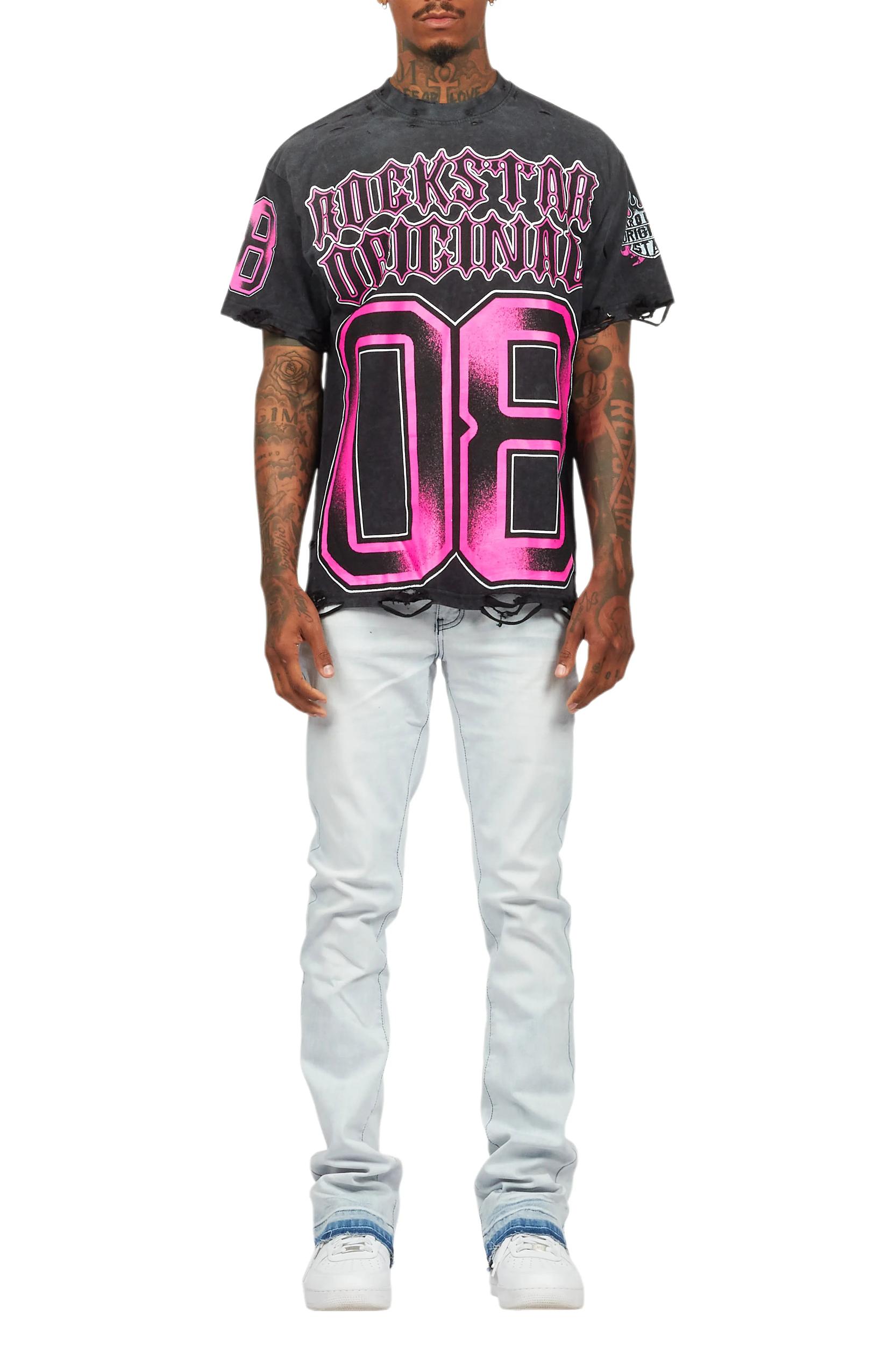 Dag Blue Stacked Flare Jean Male Product Image