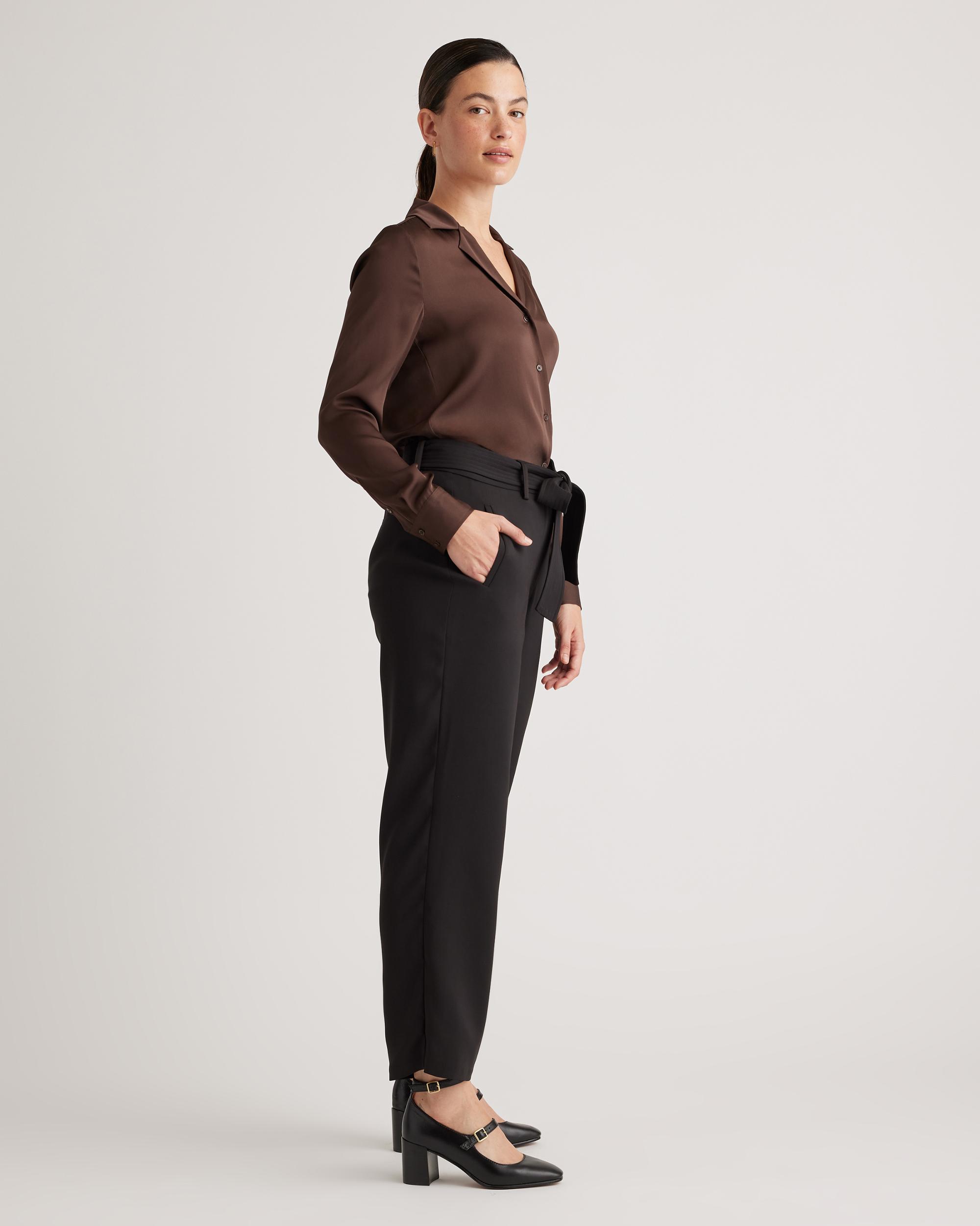 Quince | Women's Stretch Crepe Paperbag Pants Polyester Product Image