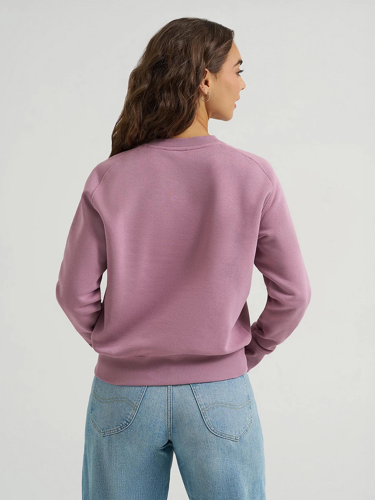 Women's Solid Raglan Crew Neck Sweatshirt | Women's Tops & Tees | Lee® Product Image