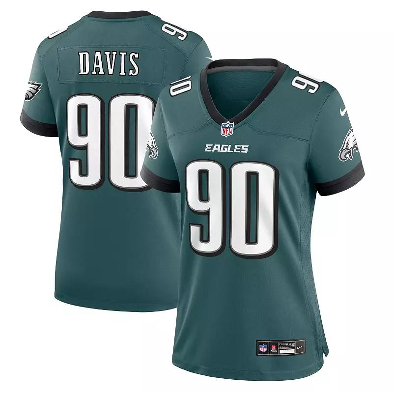 Women's Nike Jordan Davis Midnight Green Philadelphia Eagles Team Game Jersey,  Product Image