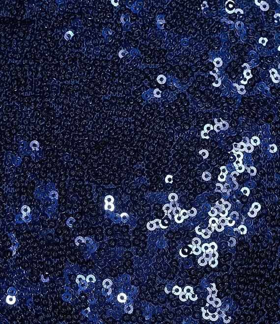 B. Darlin Sequin V-Neck Long Dress With Train Product Image