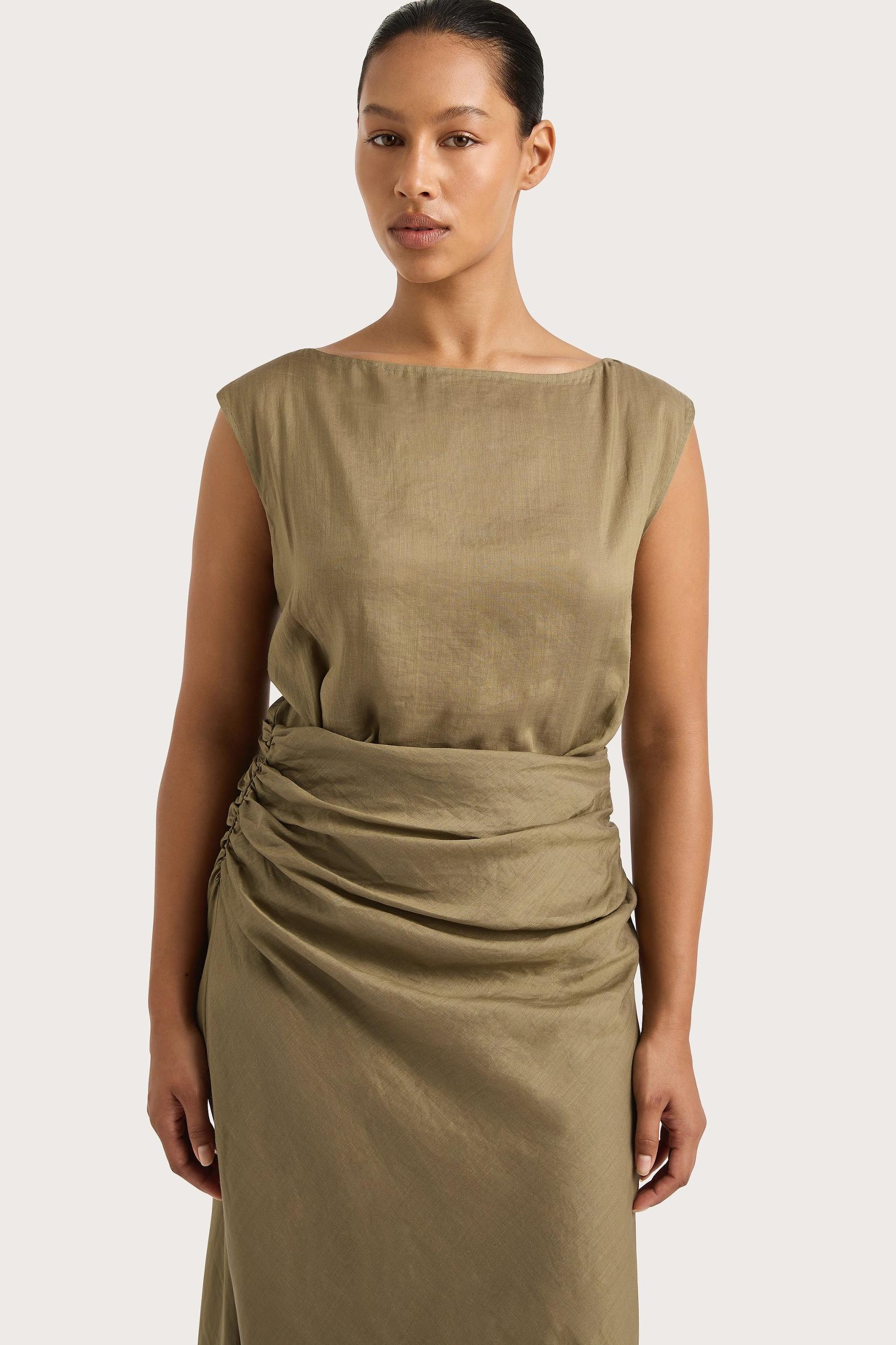 Adelia Maxi Dress Khaki - Final Sale Product Image
