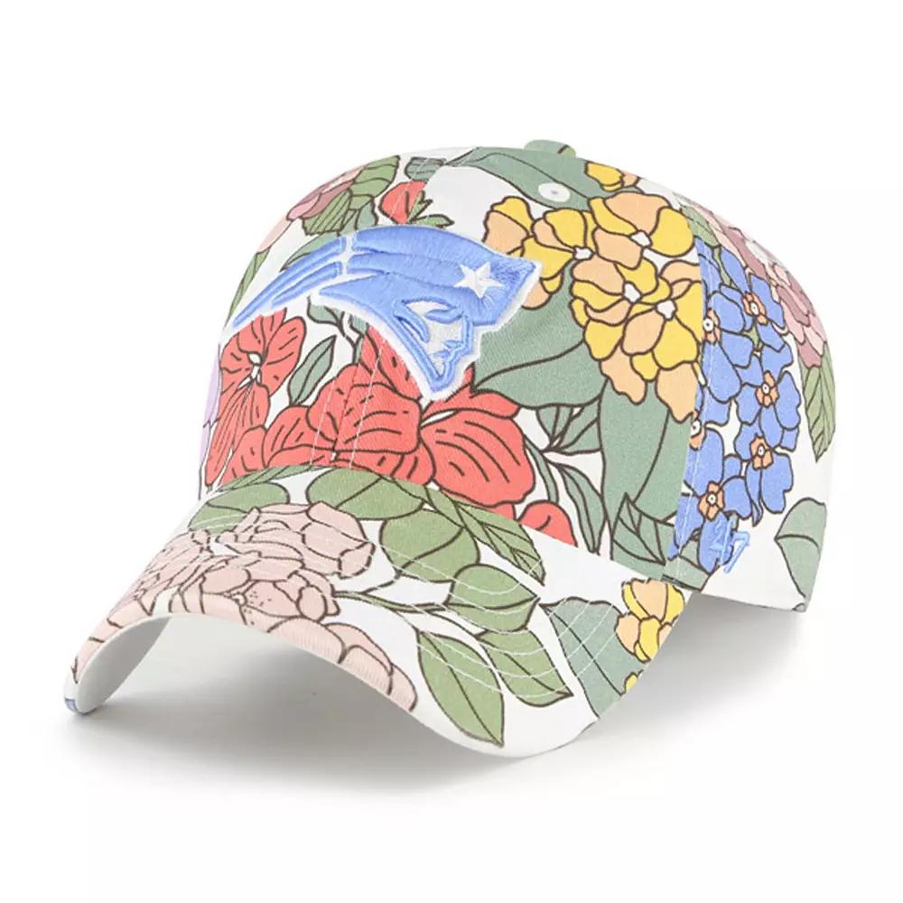 Women's '47 White New England Patriots Florentina Clean Up Adjustable Hat Product Image