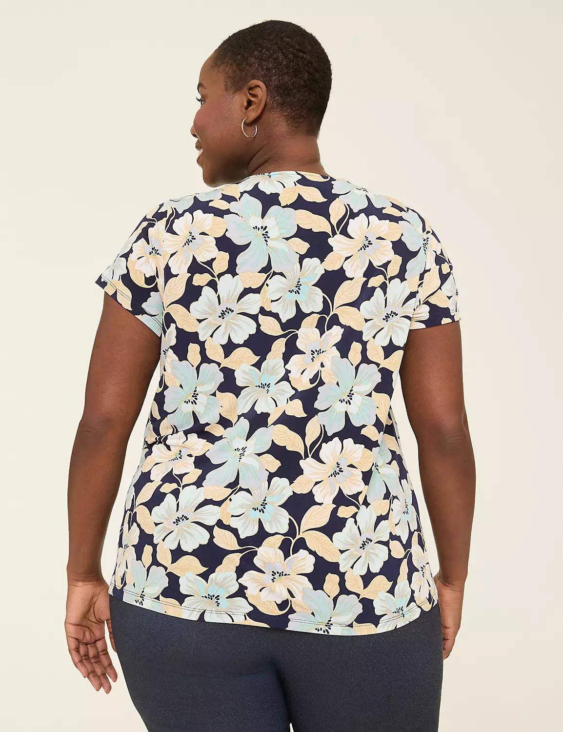 Cap-Sleeve Pleat-Front Top Product Image