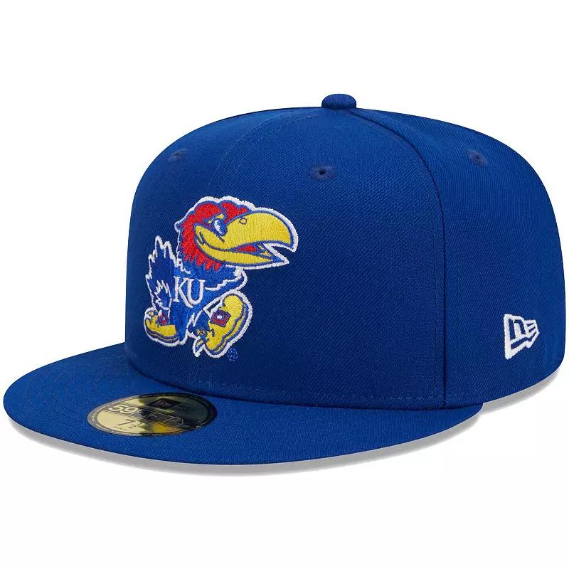 Men's New Era Royal Kansas Jayhawks Evergreen 59FIFTY Fitted Hat,  Product Image