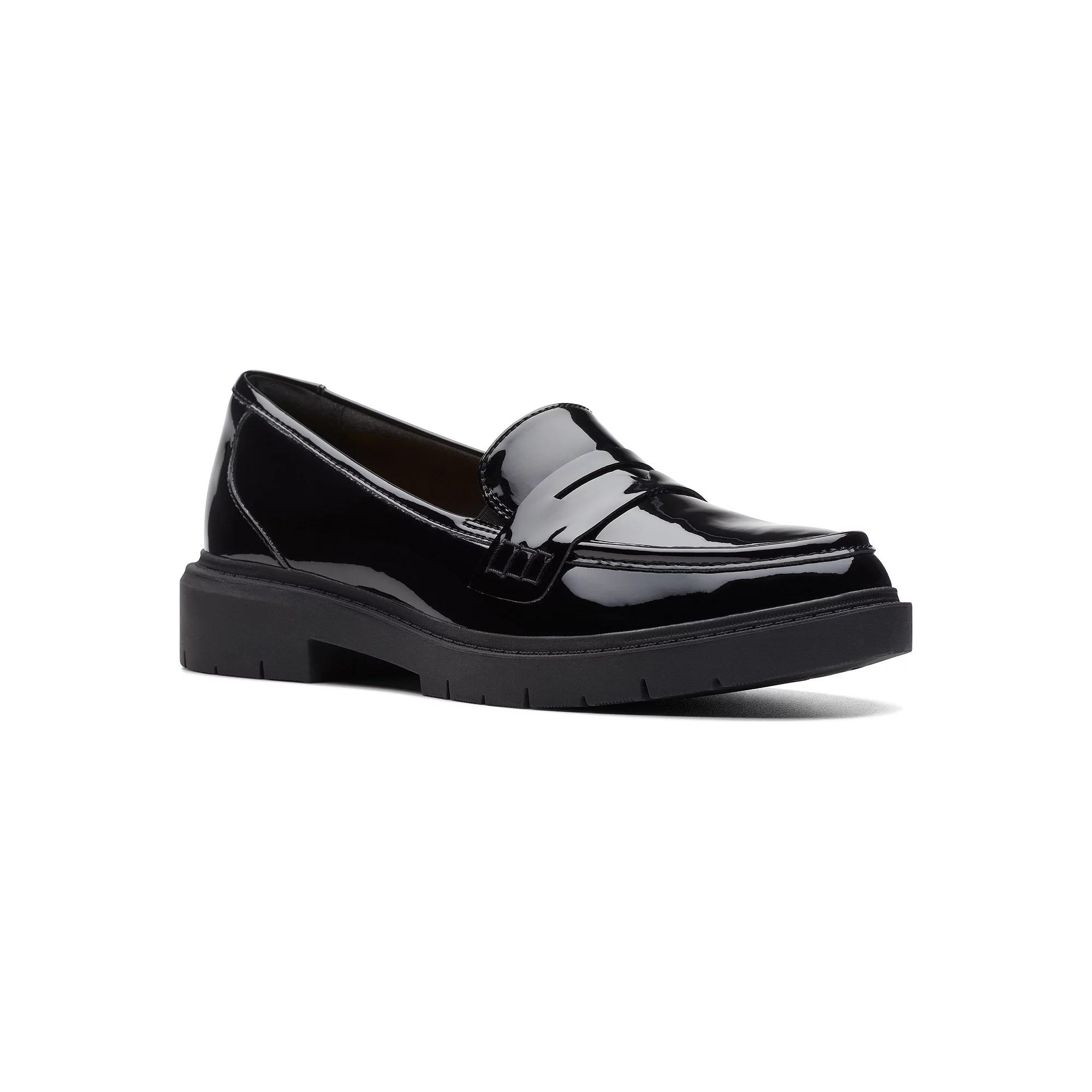 Clarks® Westlynn Ayla Women's Leather Loafers, Size: 6.5, Black Product Image