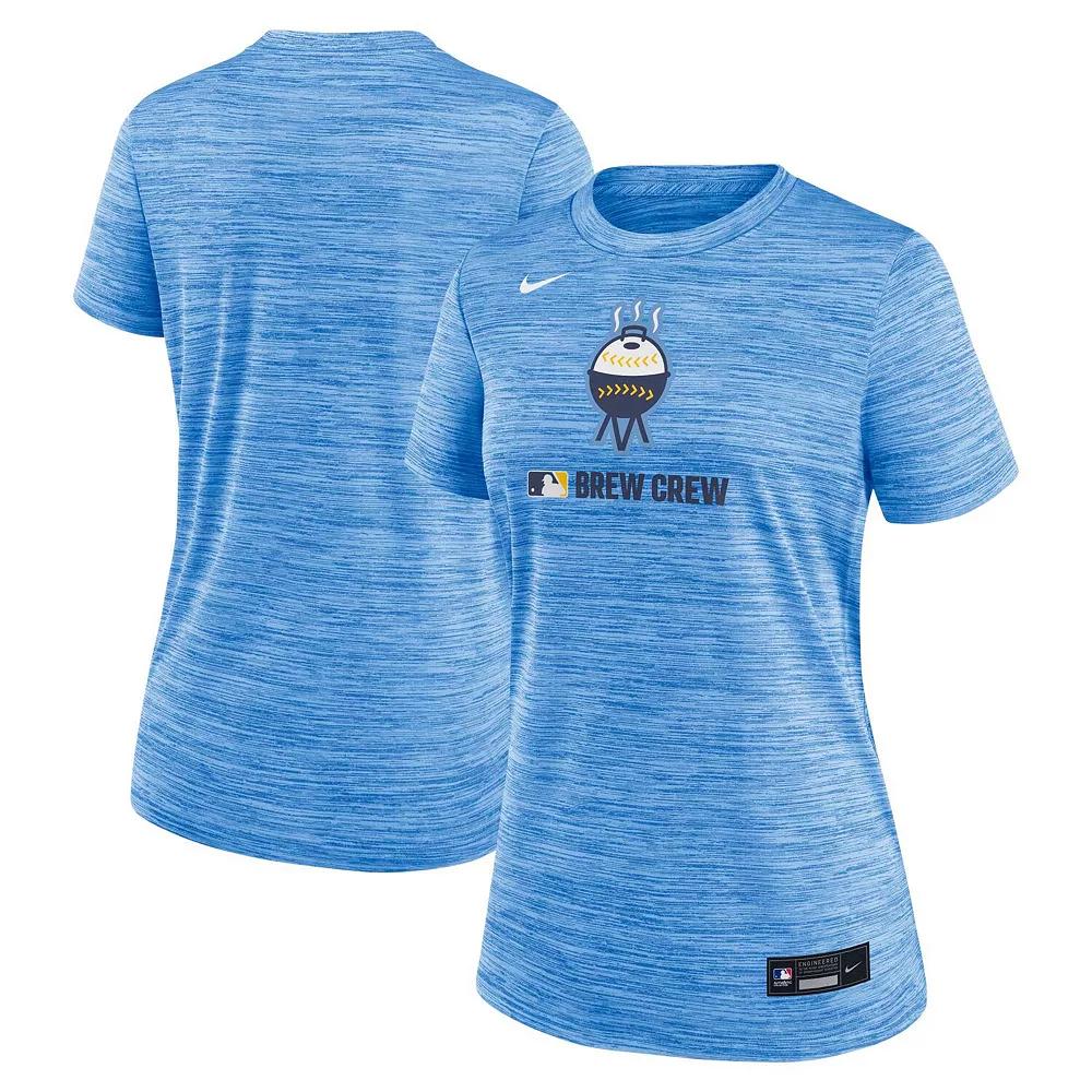 Milwaukee Brewers Authentic Collection City Connect Velocity Nike Women's Dri-FIT MLB T-Shirt Product Image