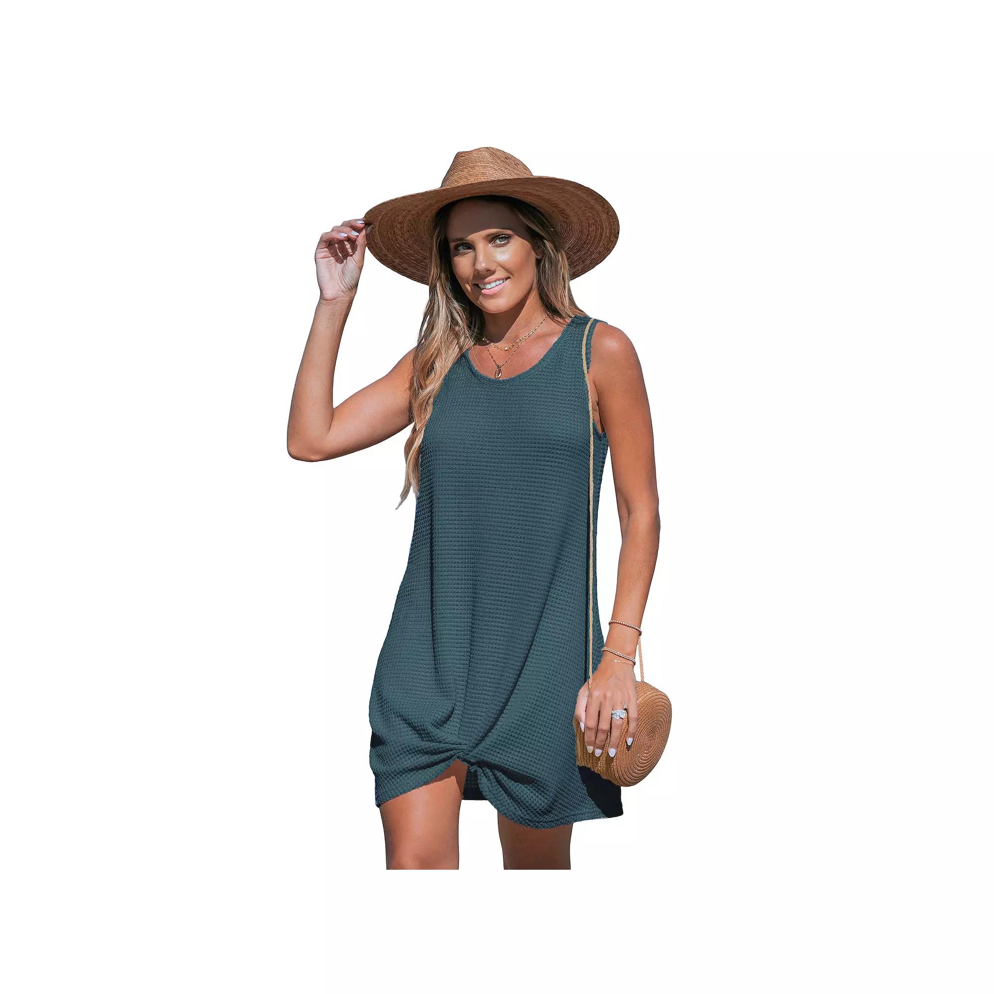 Women's Cupshe Sleeveless Knotted Cover-Up Mini Dress,  Product Image
