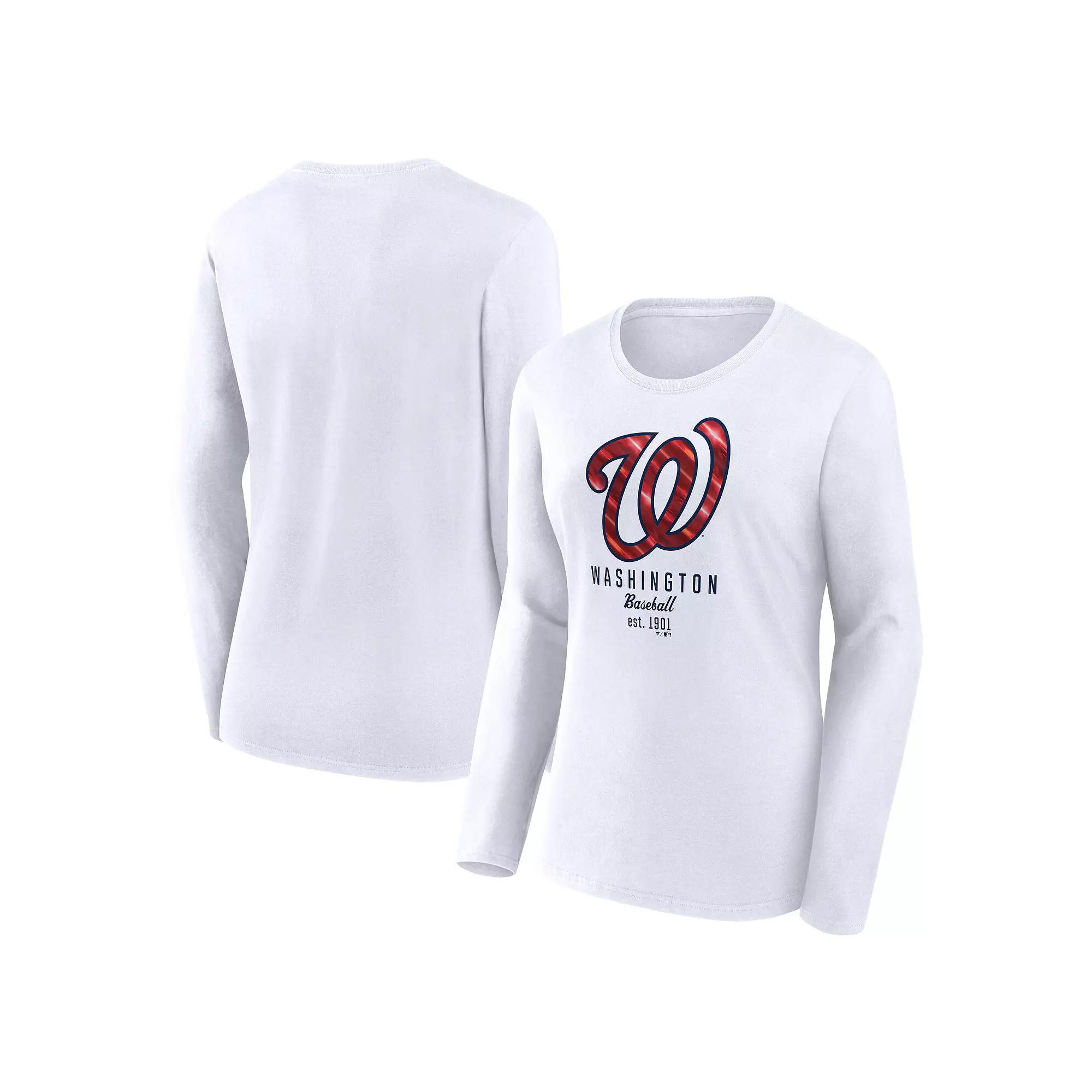 Womens Fanatics Branded Washington Nationals Long Sleeve T-Shirt Product Image