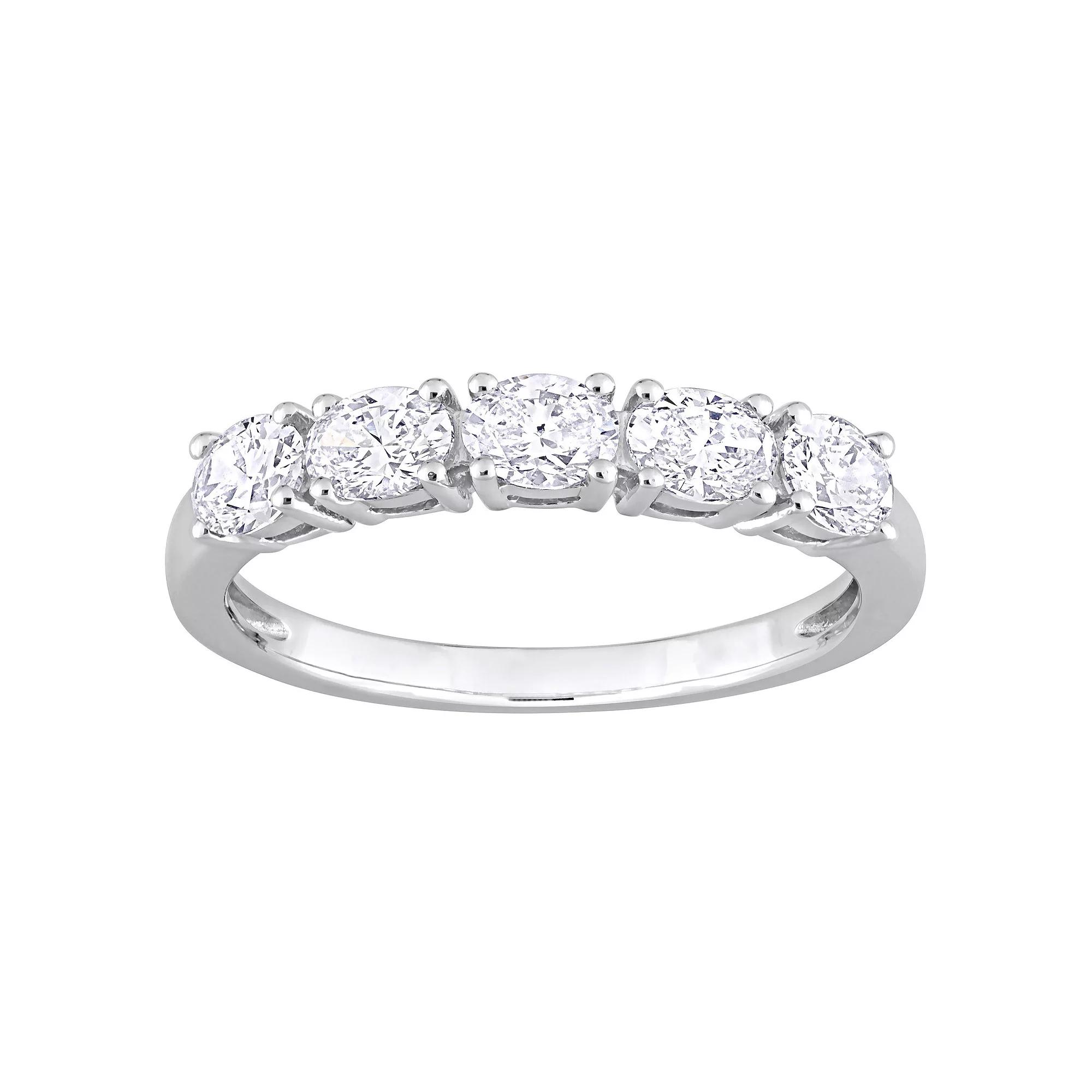 Stella Grace 14k White Gold 1 Carat T.W. Diamond Semi-Eternity Ring, Women's,  Product Image
