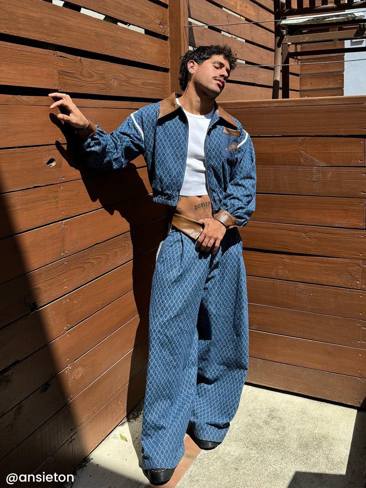 Aelfric Eden Vintage Denim Jacquard Skirt Female Product Image