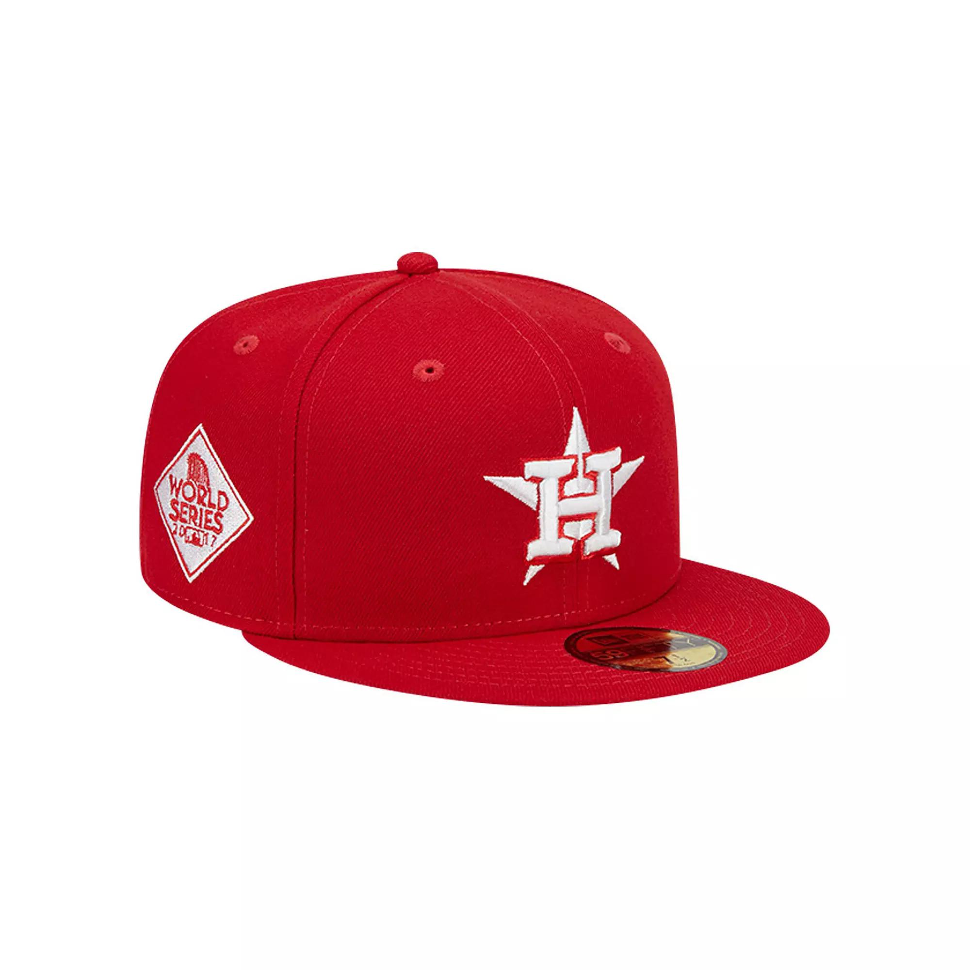 Men's New Era Red Houston Astros Logo 59FIFTY Fitted Hat, Size: 7 5/8 Product Image