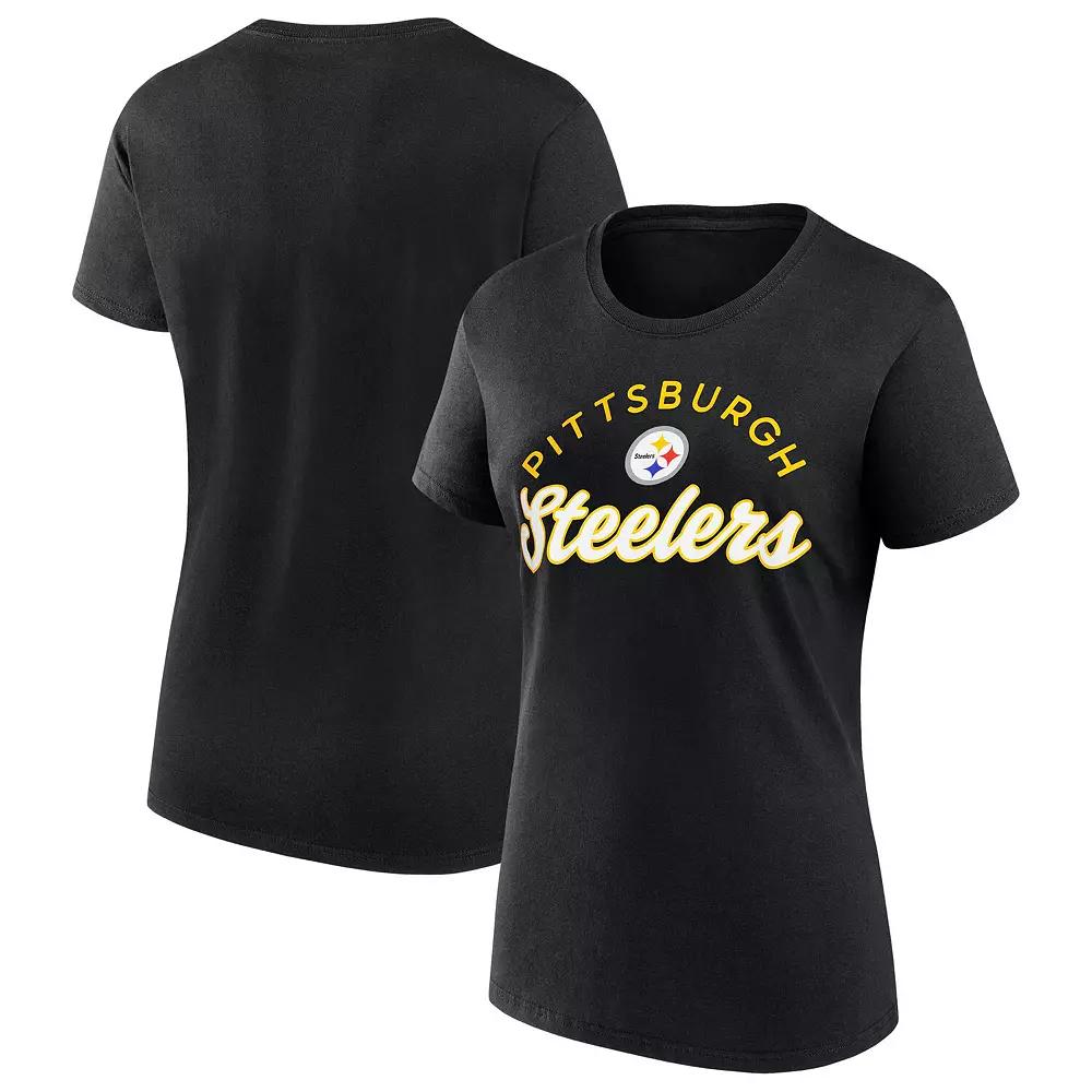 Women's Fanatics Black Pittsburgh Steelers Primary Component T-Shirt,  Product Image