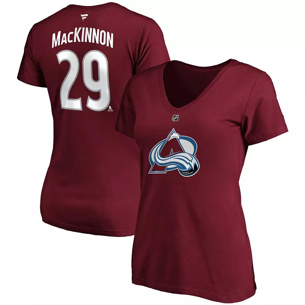 Women's Fanatics Branded Nathan MacKinnon Burgundy Colorado Avalanche Plus  Product Image