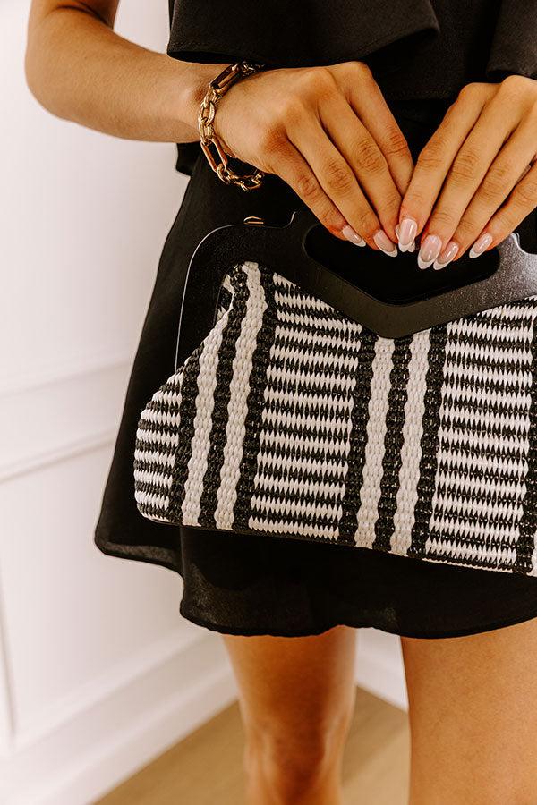 Coastal Views Woven Purse in Black Product Image