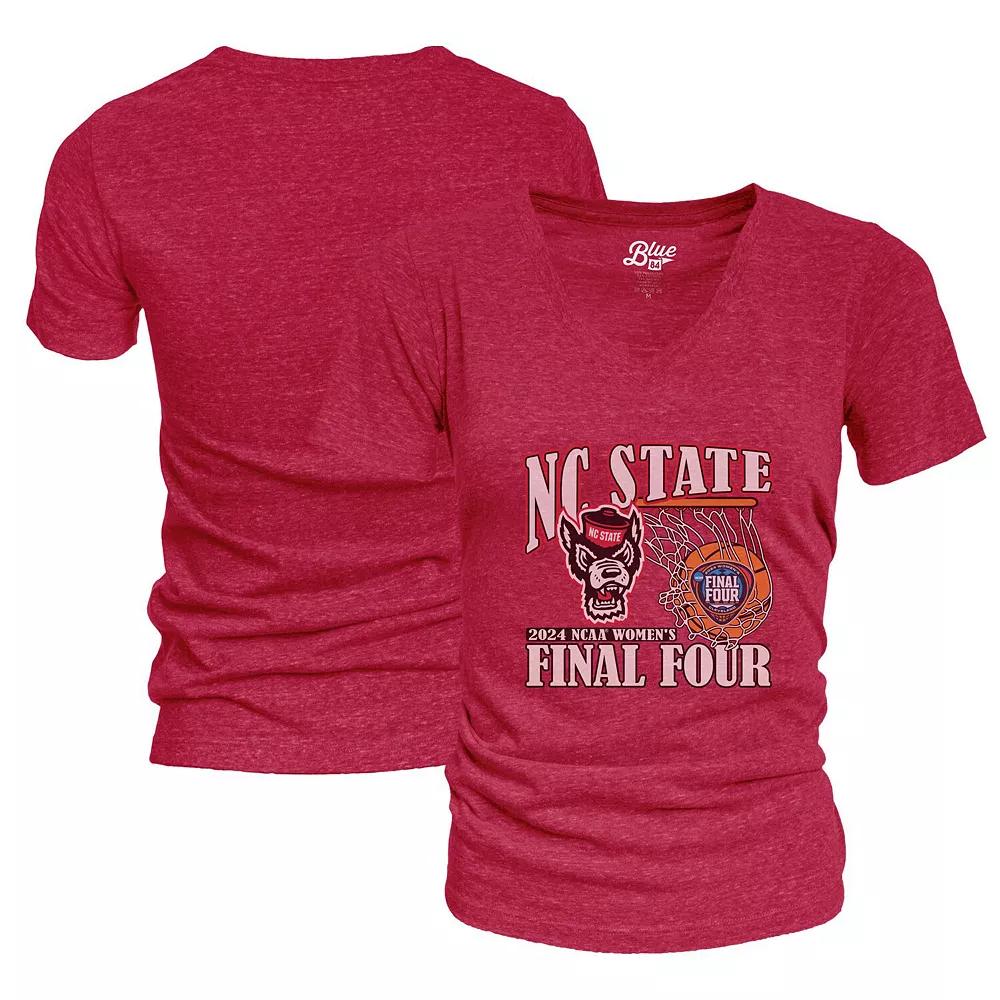 Women's Blue 84 Red NC State Wolfpack 2024 NCAA Women's Basketball Tournament March Madness Final Four Tri-Blend V-Neck T-Shirt, Size: Small, Nst Red Product Image