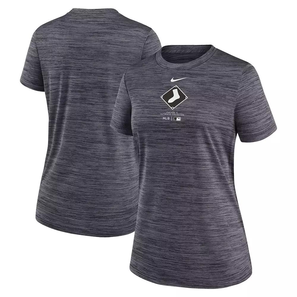 Women's Nike Black Chicago White Sox City Connect Practice Velocity T-Shirt, Size: Medium, Charco Product Image