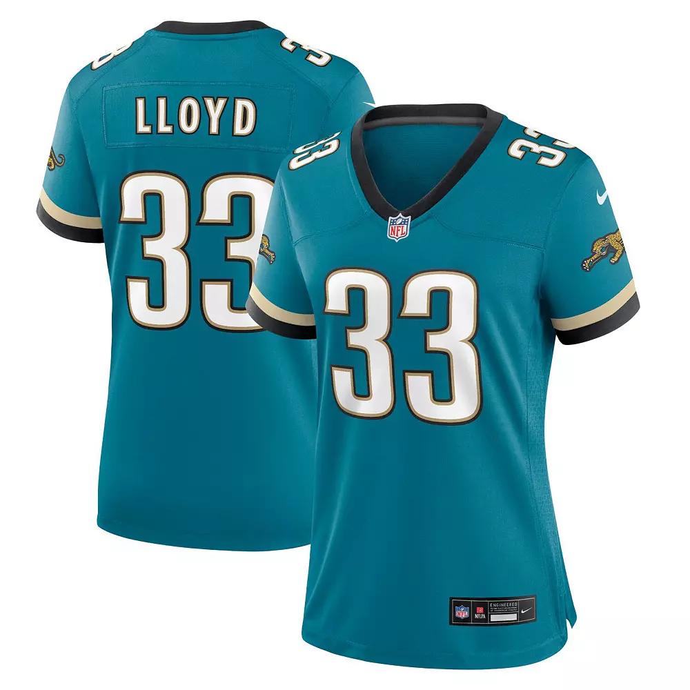 Women's Nike Devin Lloyd Teal Jacksonville Jaguars Prowler Throwback Game Jersey,  Product Image