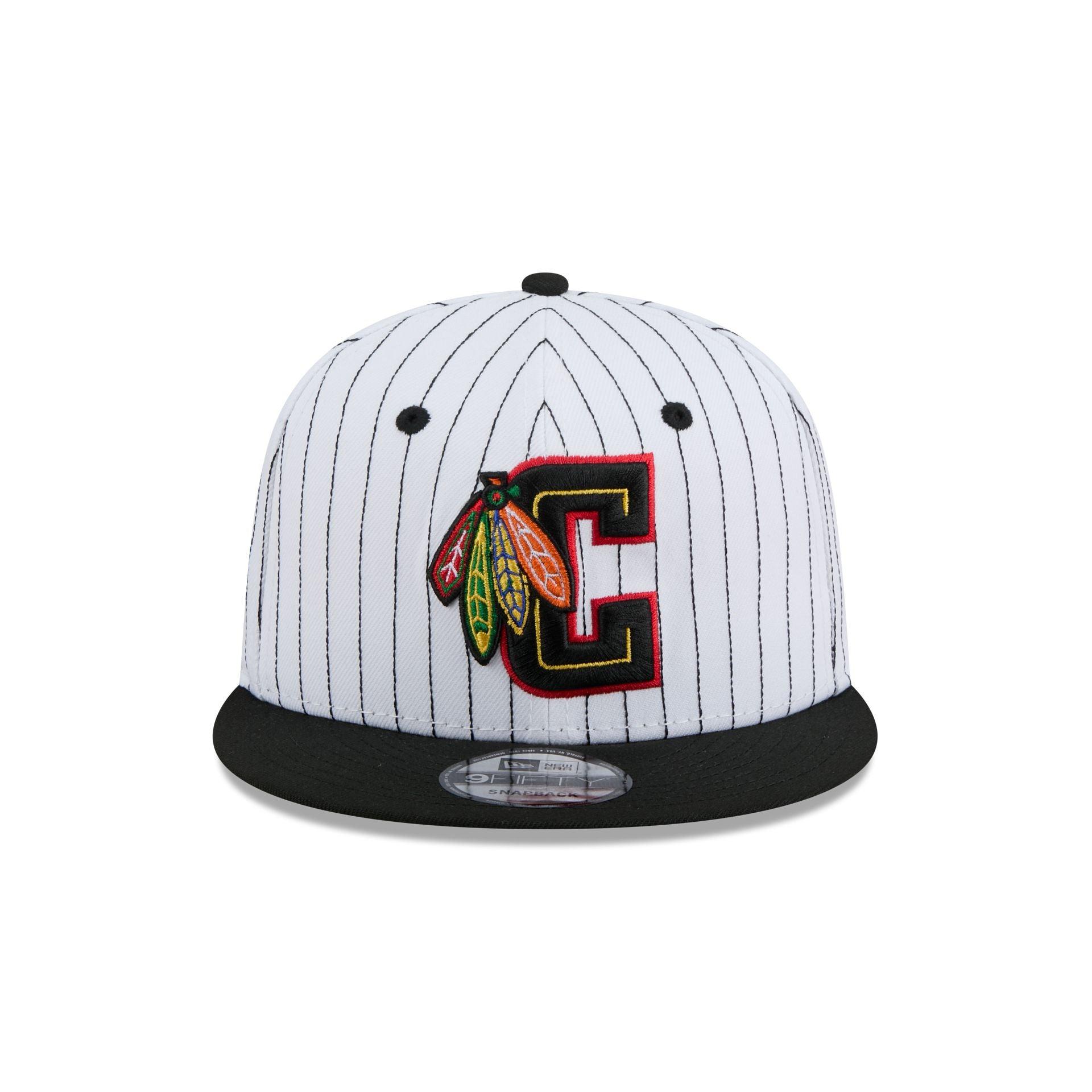 Chicago Blackhawks Deceptor Pinstripe 9FIFTY Snapback Hat Male Product Image