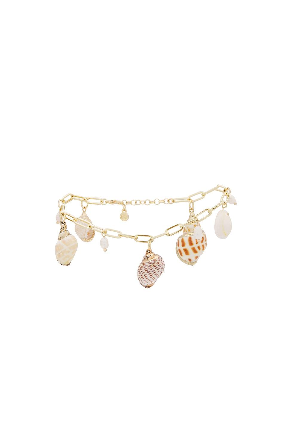 Paperclip Chain Shell Charm Anklet Ettika Product Image