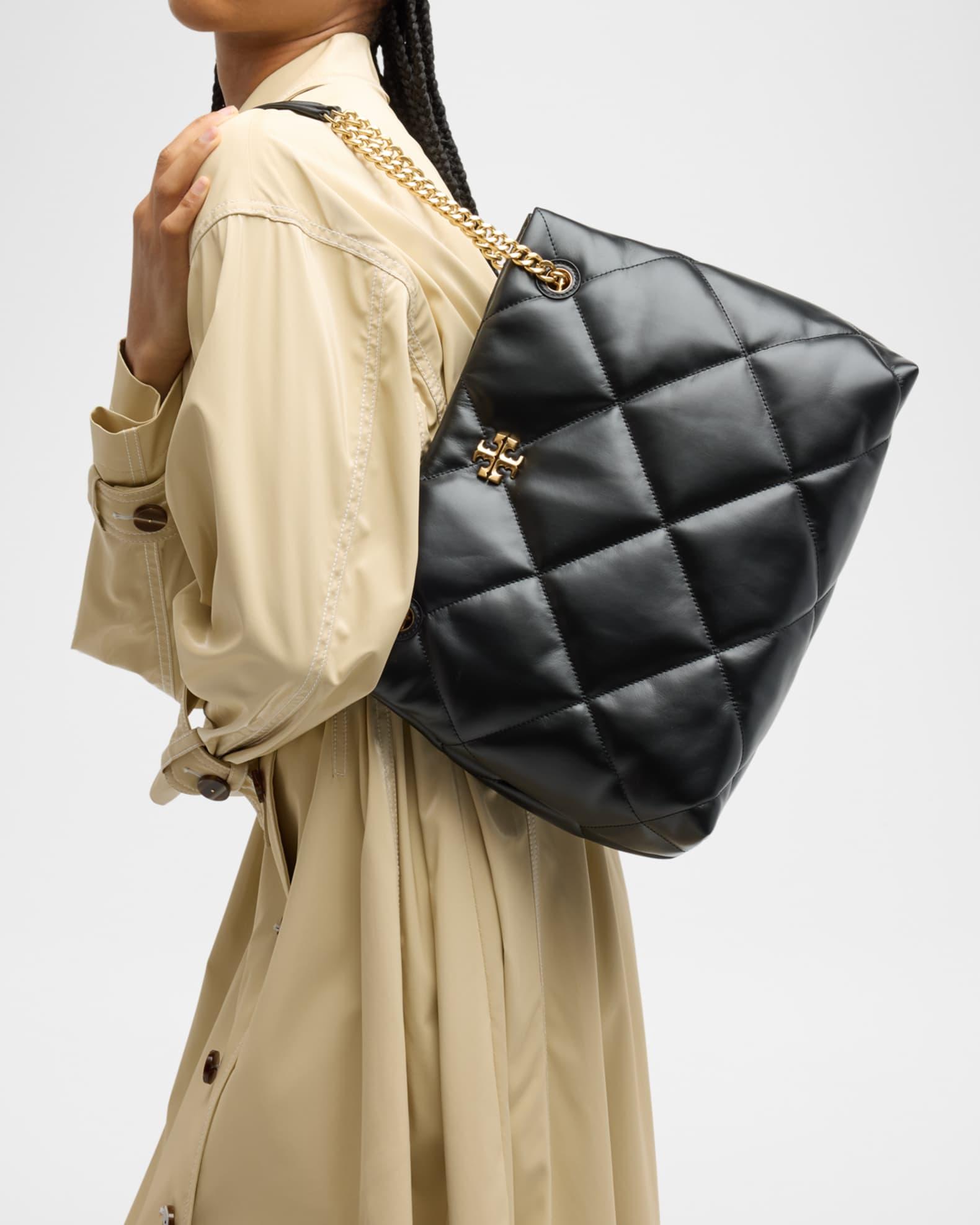 Kira Diamond-Quilt Leather Tote Bag Product Image