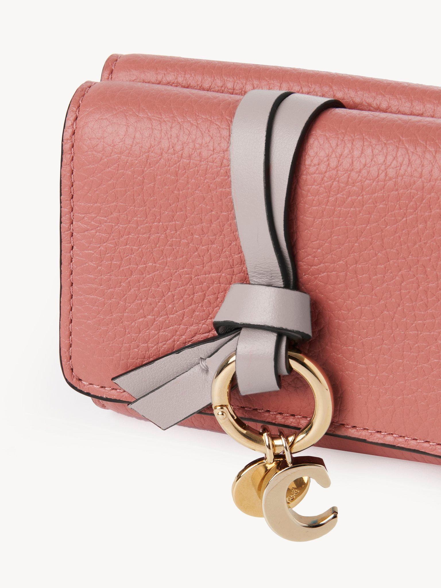 Mini Alphabet tri-fold in grained leather Product Image