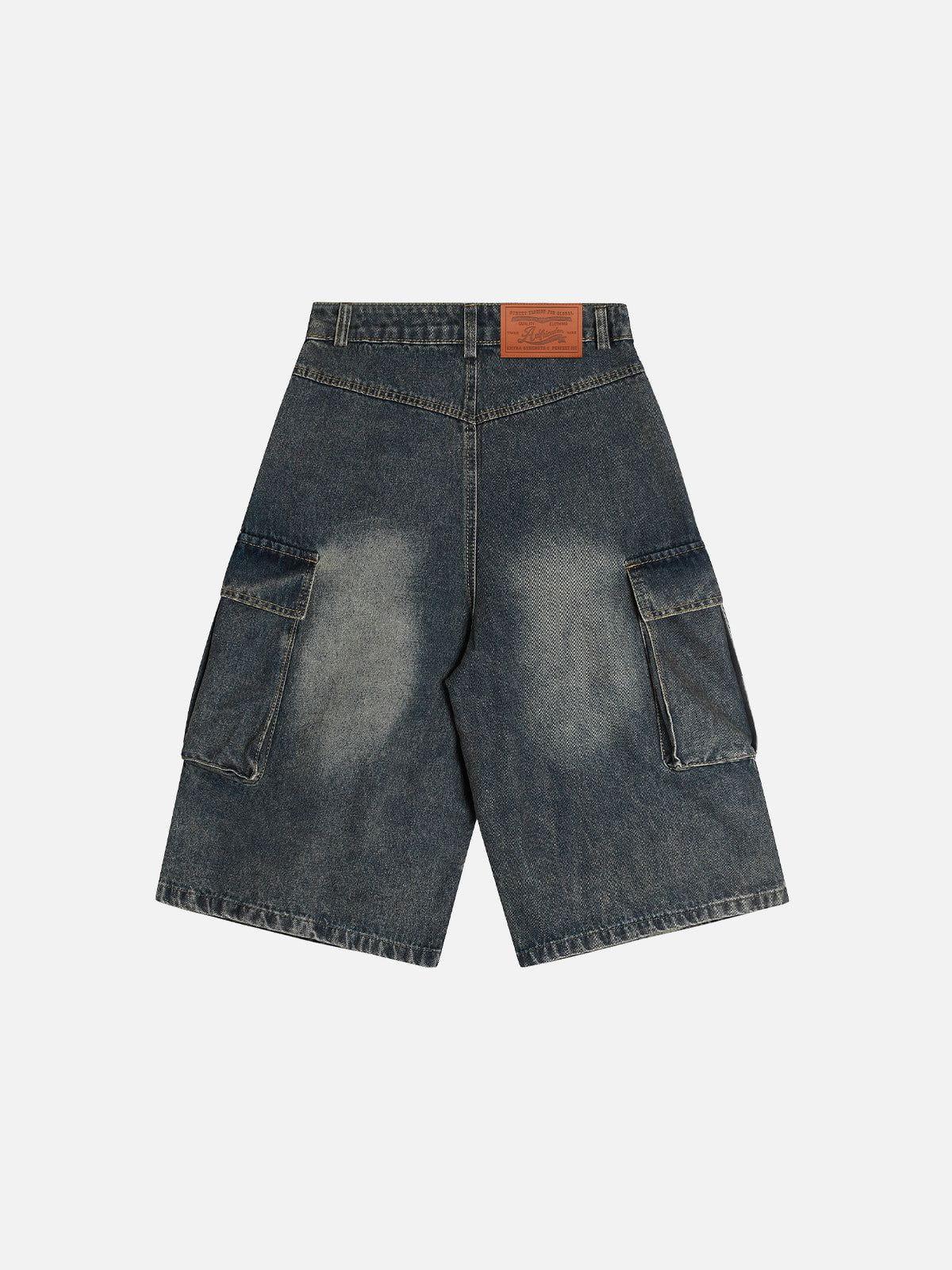 Aelfric Eden Distressed Wrinkle Longline Jorts Product Image