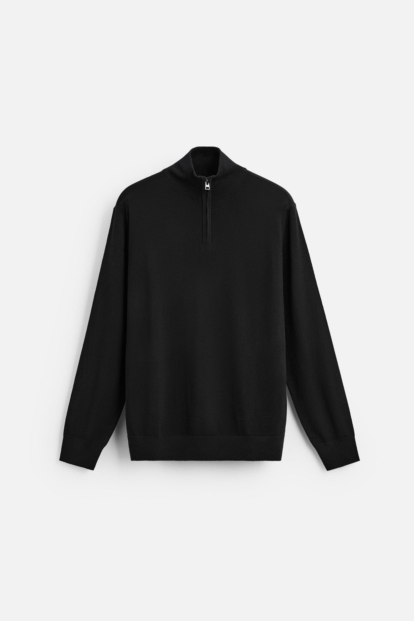 100% WOOL QUARTER ZIP SWEATER Product Image