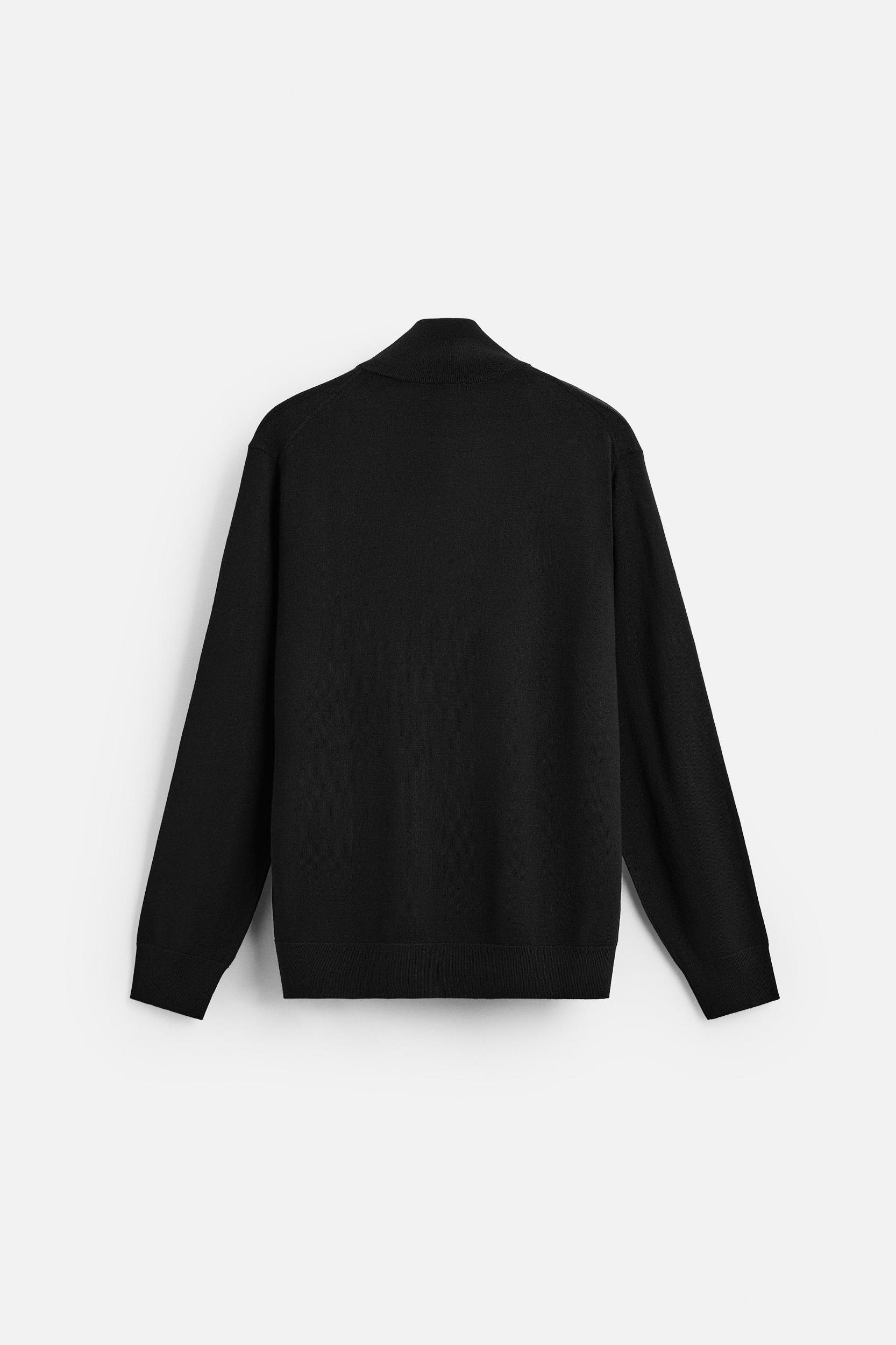 100% WOOL QUARTER ZIP SWEATER Product Image