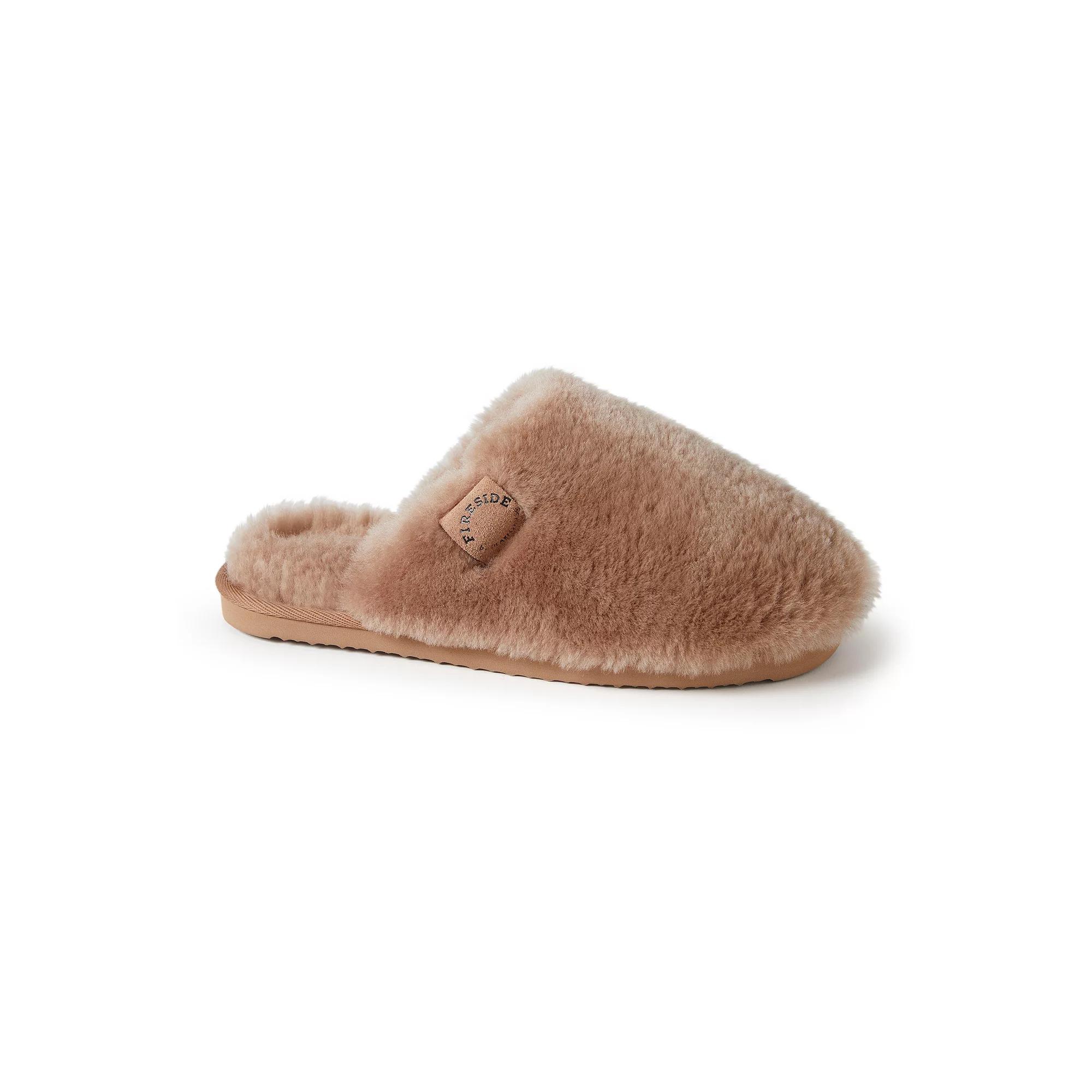 Fireside by Dearfoams Shelly Beach Scuff Womens Slippers Brown Product Image