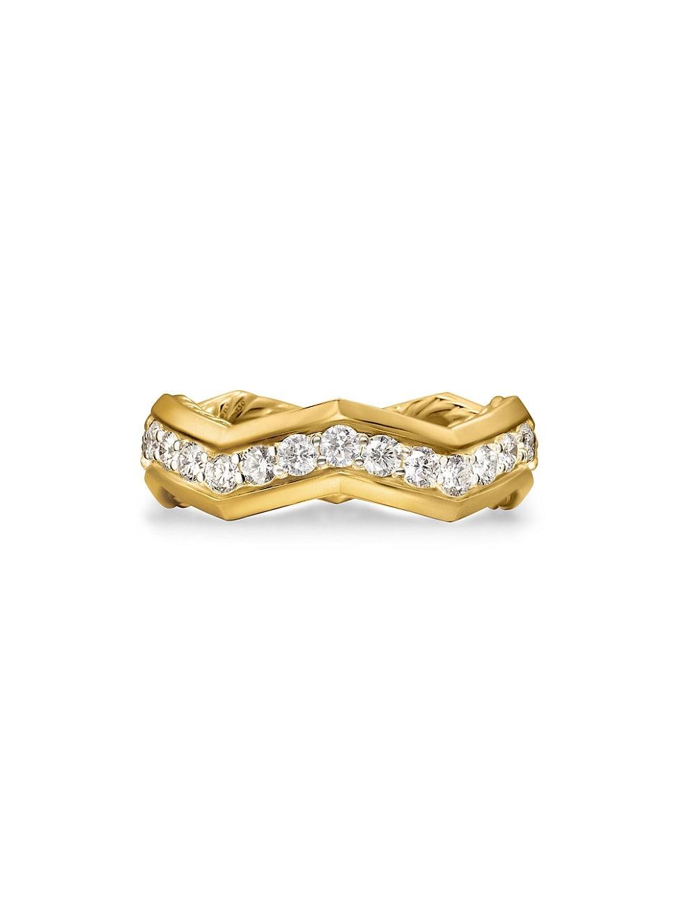 Womens Zig Zag Stax Ring in 18K Yellow Gold Product Image