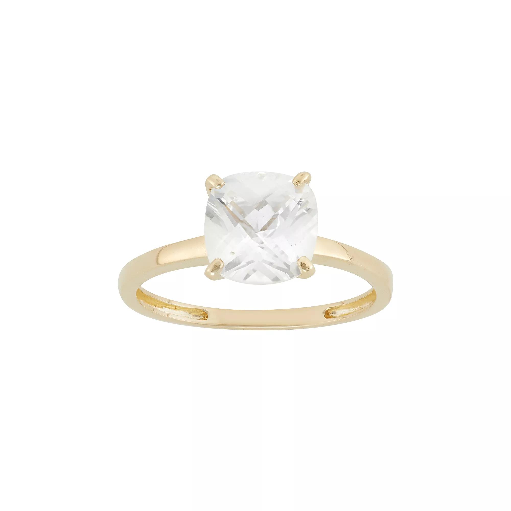 Designs by Gioelli Lab-Created White Sapphire 10k Gold Ring, Women's Product Image