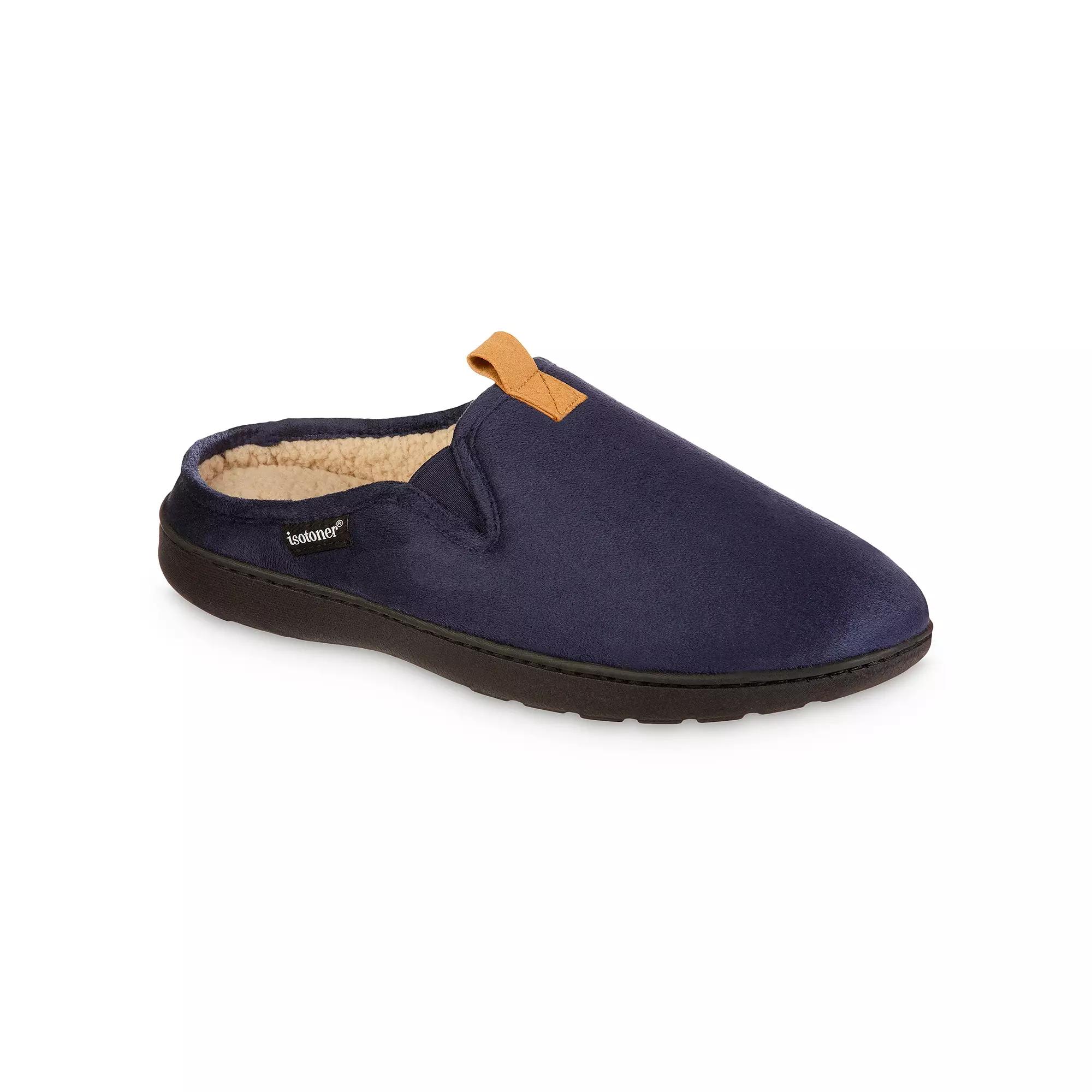 Isotoner Men's Recycled Vincent Hoodback Slippers - Navy Blue XXL Product Image
