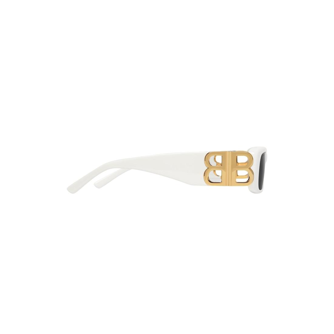 Women's Dynasty Rectangle Sunglasses in White Product Image