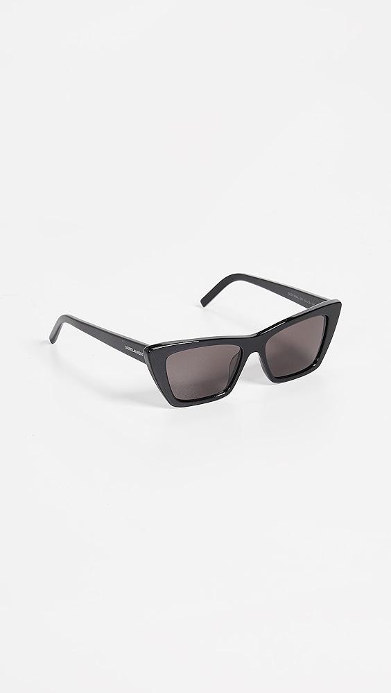 Saint Laurent Narrow Cat Eye Sunglasses | Shopbop Product Image