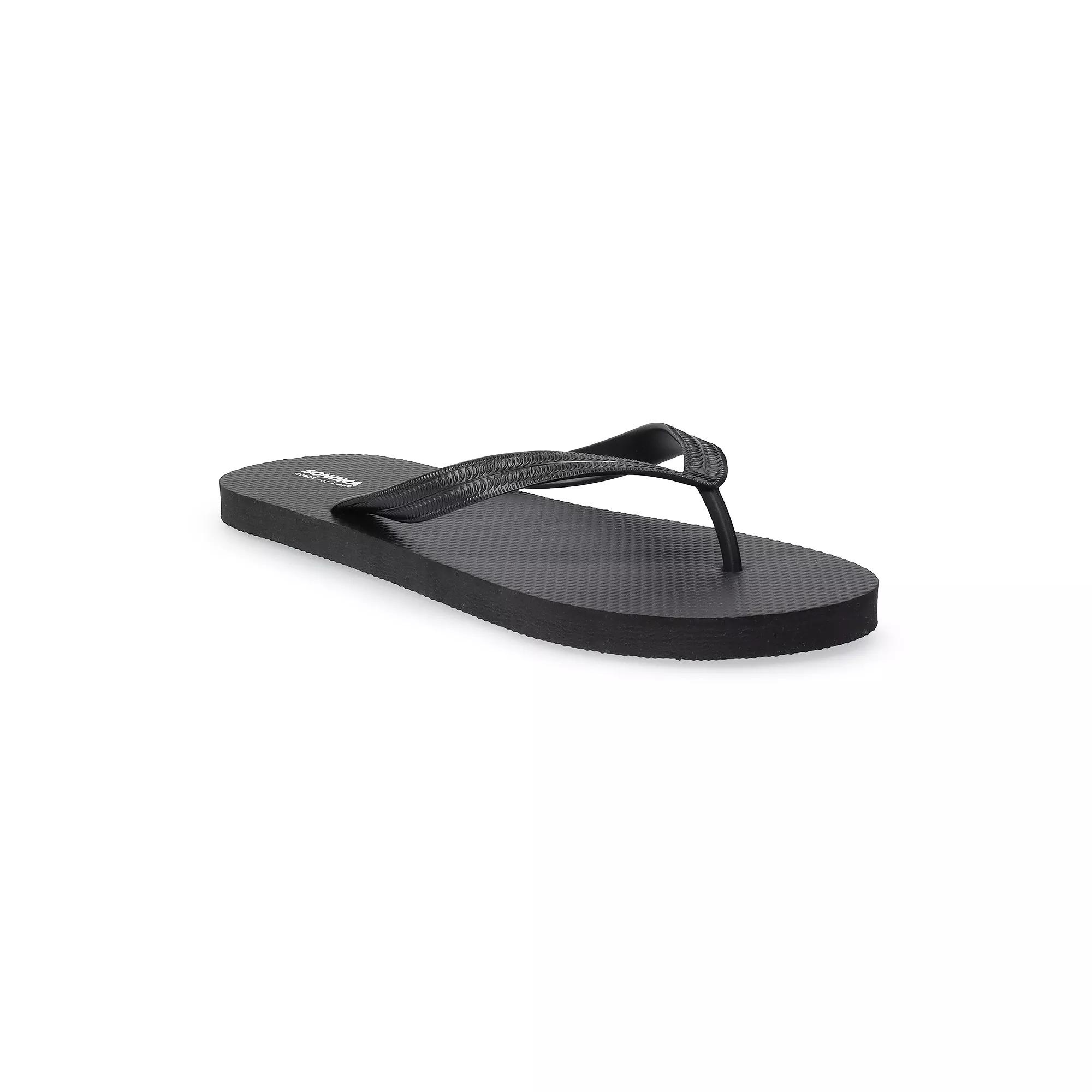Sonoma Goods For Life® Druski Eva Men's Flip Flops, Size: XL 12/13, Black Product Image