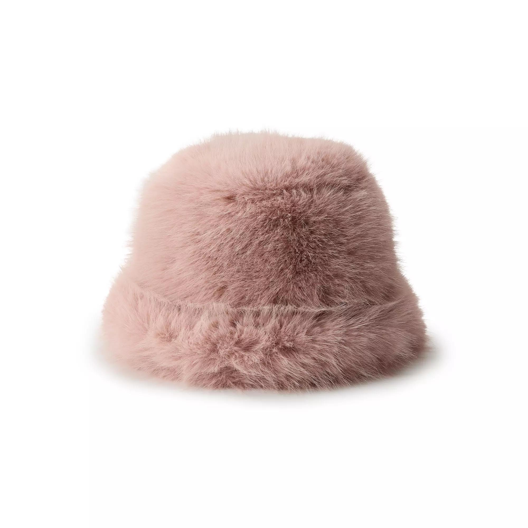 Women's Nanette Lepore Faux Fur Bucket Hat, Pink Product Image