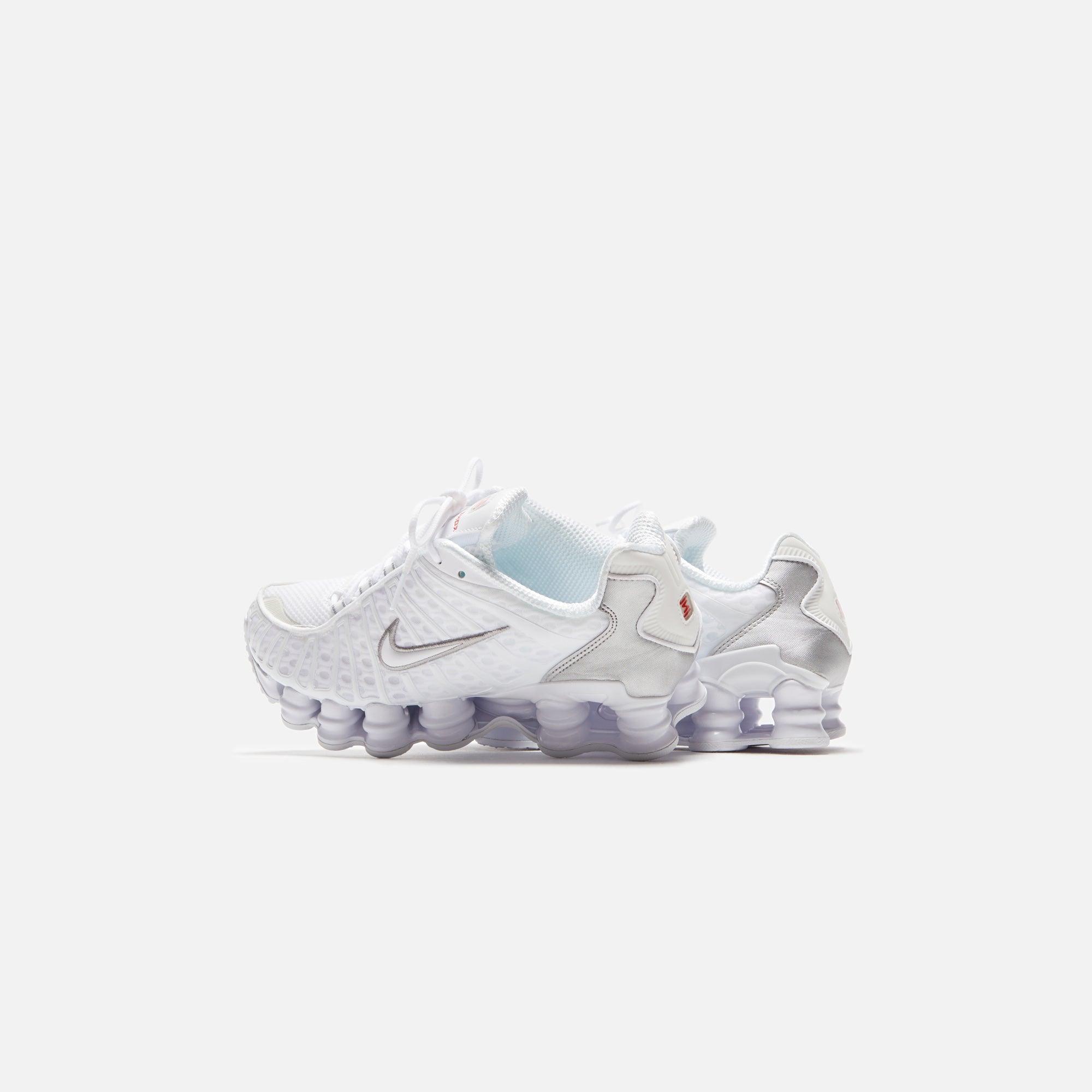 Nike WMNS Shox TL - White / Metallic Silver / Max Orange Female Product Image