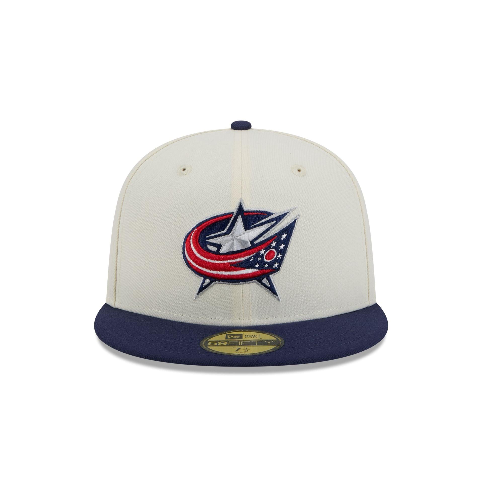 Columbus Blue Jackets Chrome White 59FIFTY Fitted Hat Male Product Image