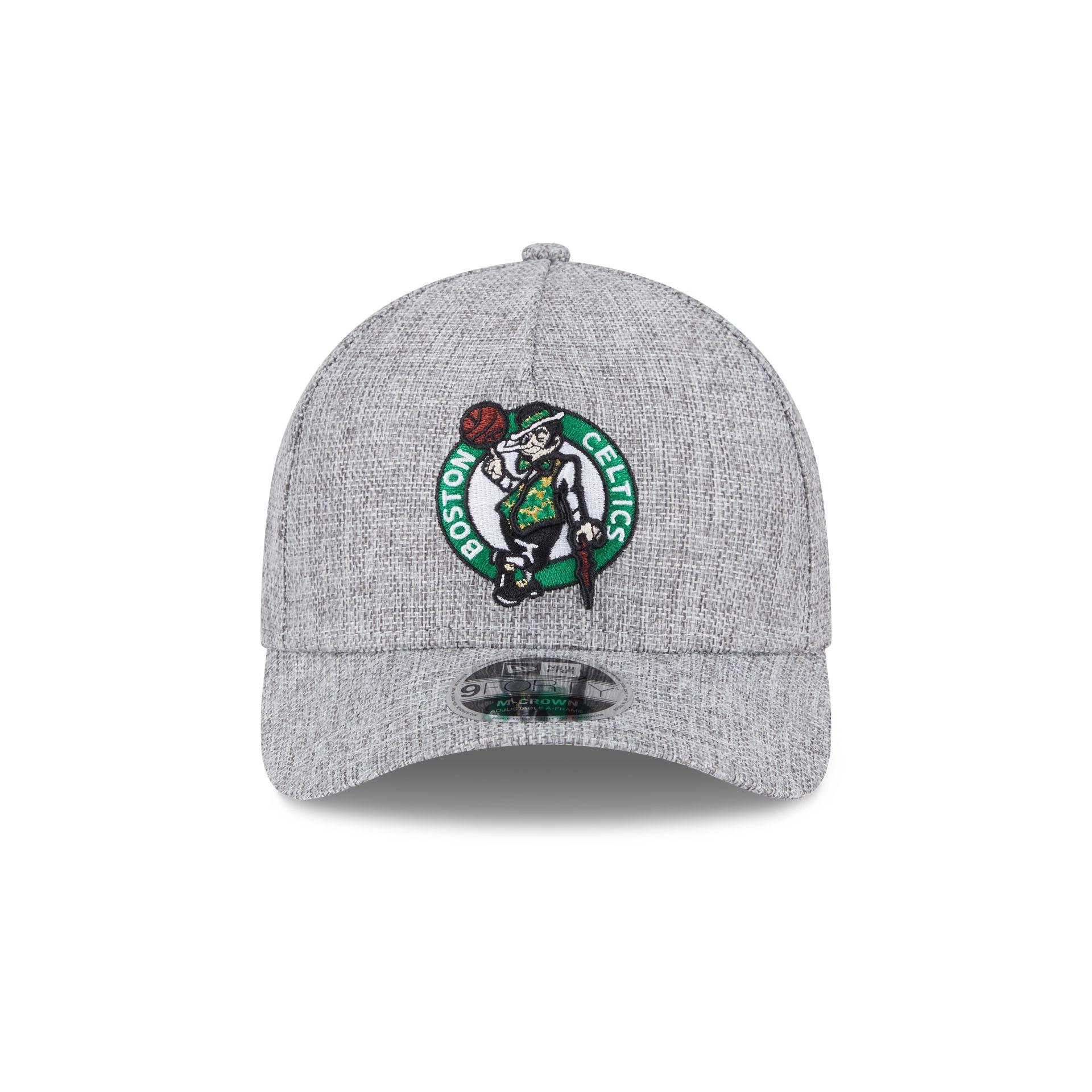Boston Celtics Cotton Weave Gray 9FORTY M-Crown A-Frame Snapback Hat Male Product Image