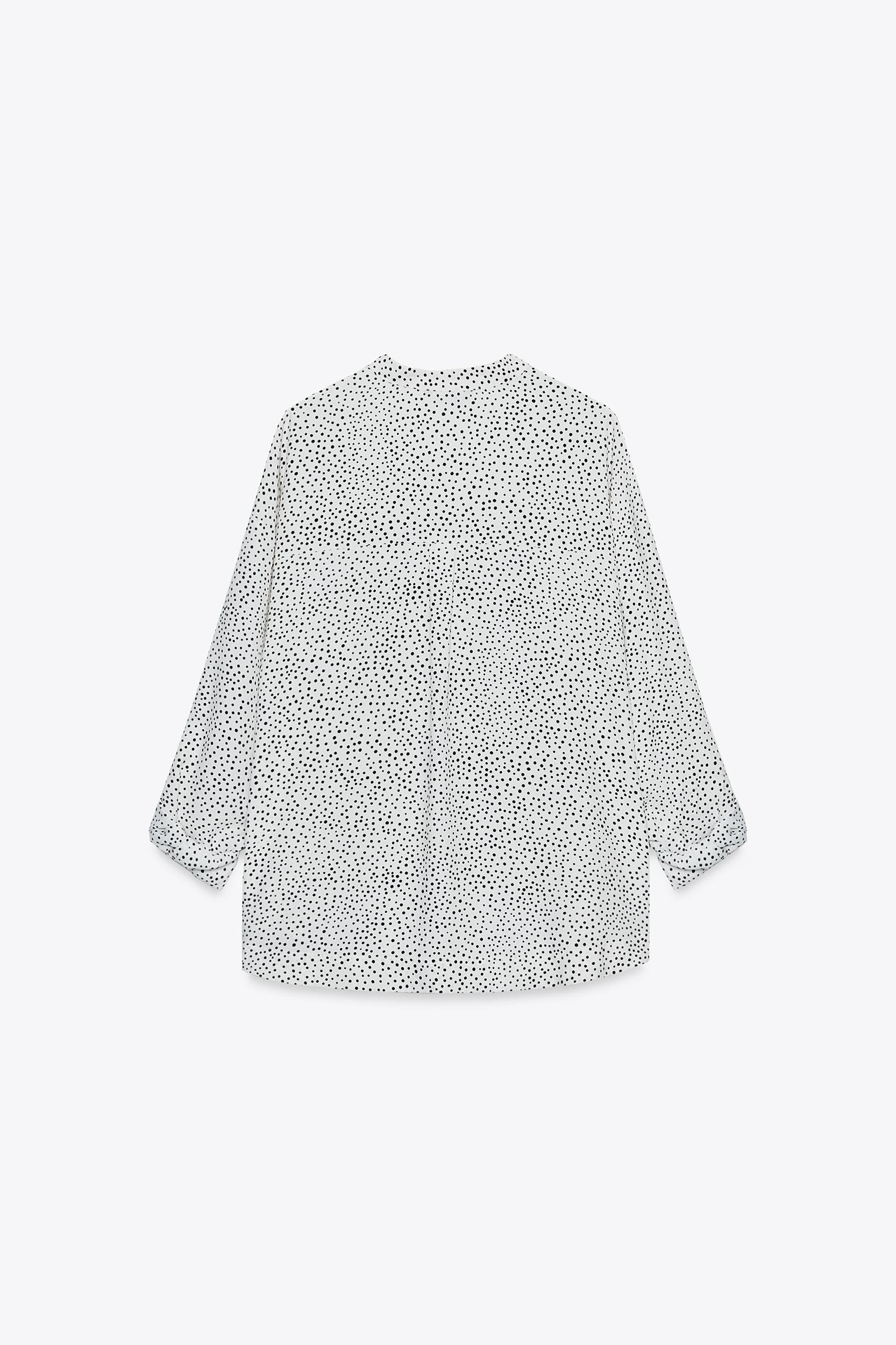 POLKA DOT TAB SLEEVE SHIRT Product Image