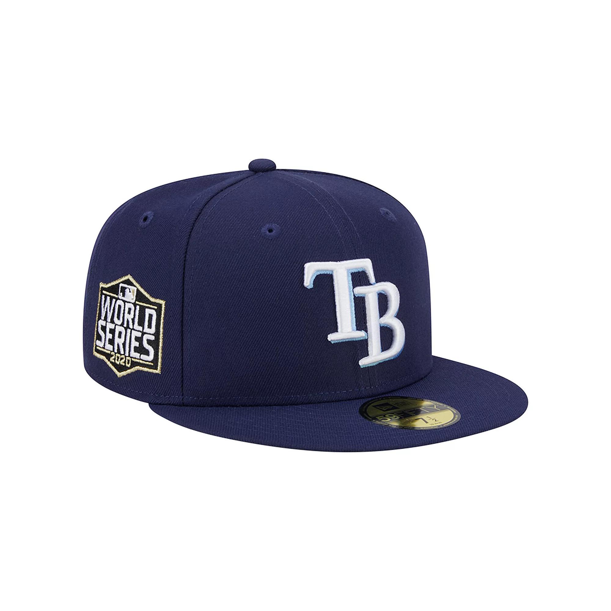 Men's New Era Navy Tampa Bay Rays 2020 World Series Team Color 59FIFTY Fitted Hat,  Product Image