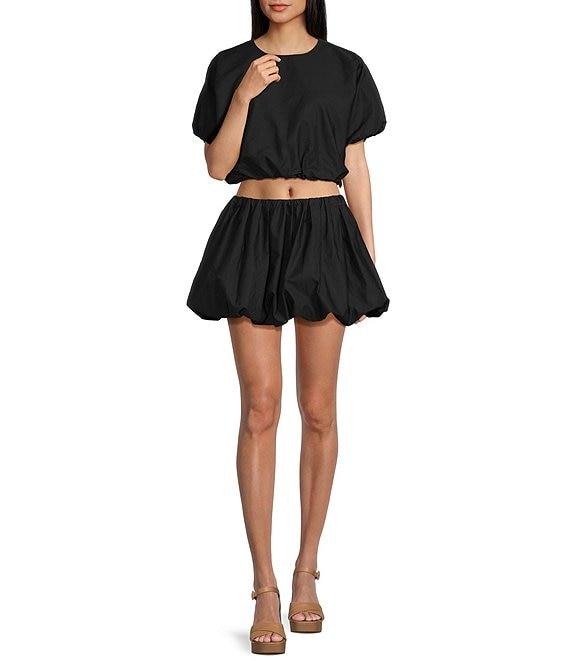 GB Woven Poplin Puff Coordinating Blouse Product Image