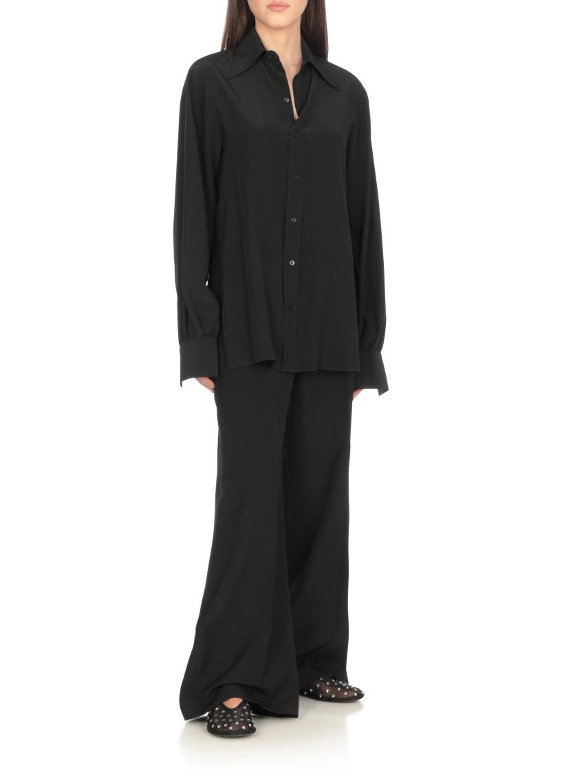 KHAITE Marcy Crystal-embellished Mesh Flats In Black Product Image