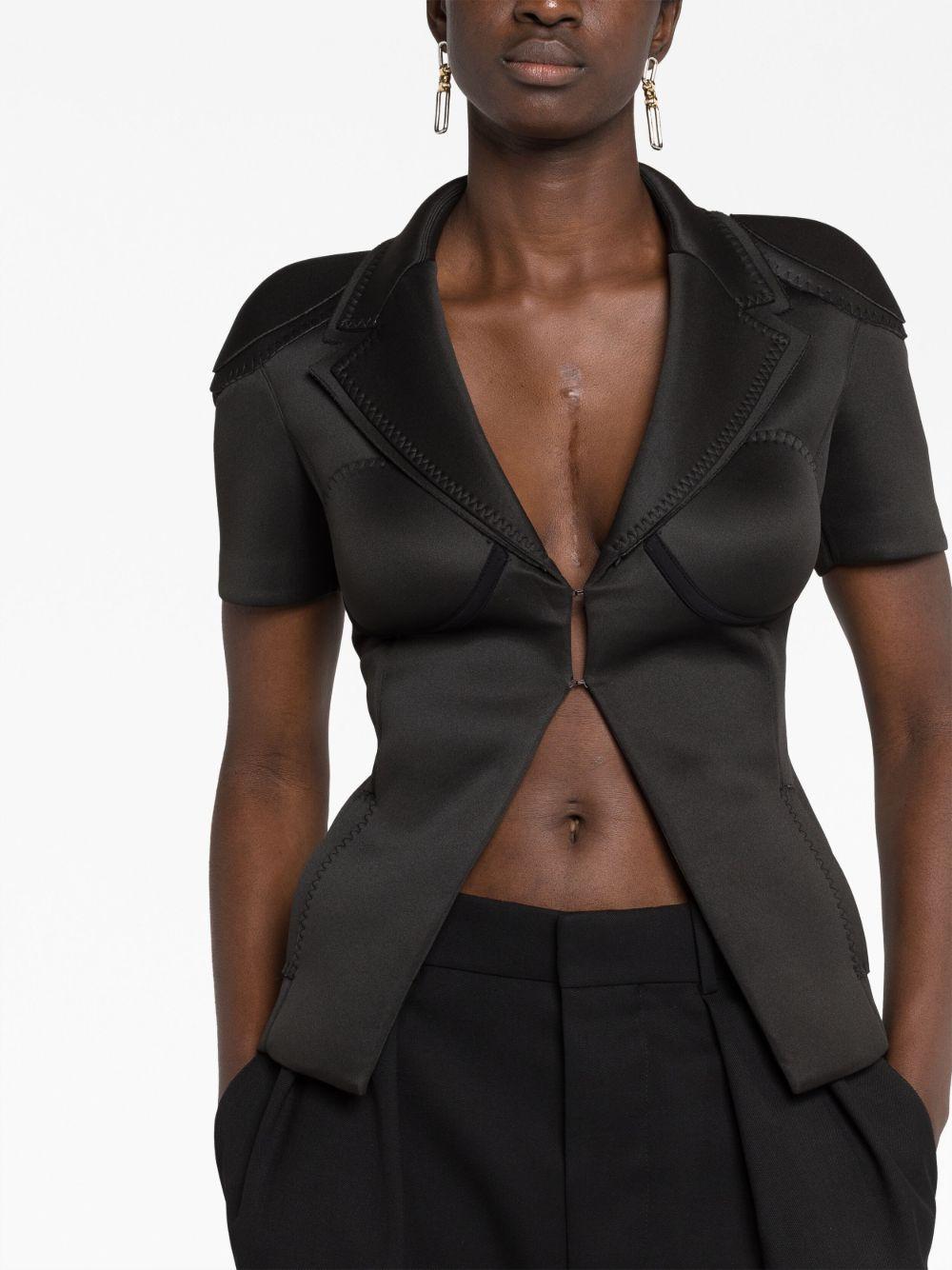 Cup short-sleeve padded blazer Product Image