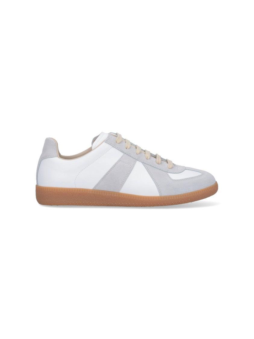 MAISON MARGIELA Replica Leather And Suede Sneakers In White Product Image